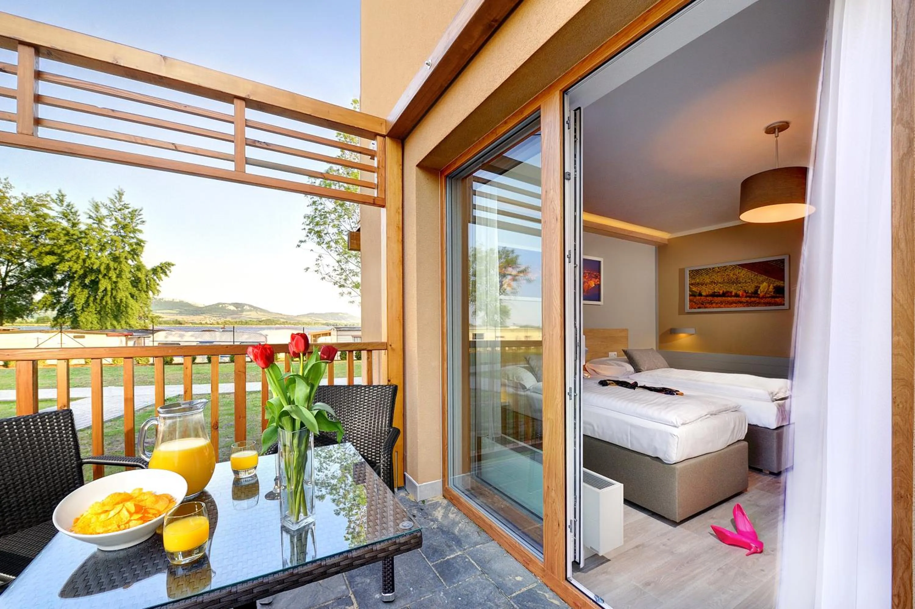 Bed in Hotel Aqualand Inn