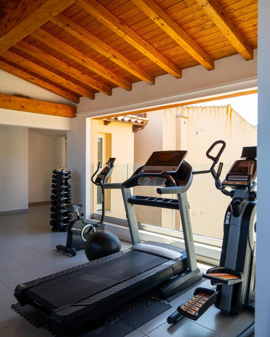 Fitness centre/facilities in Hotel San Teodoro