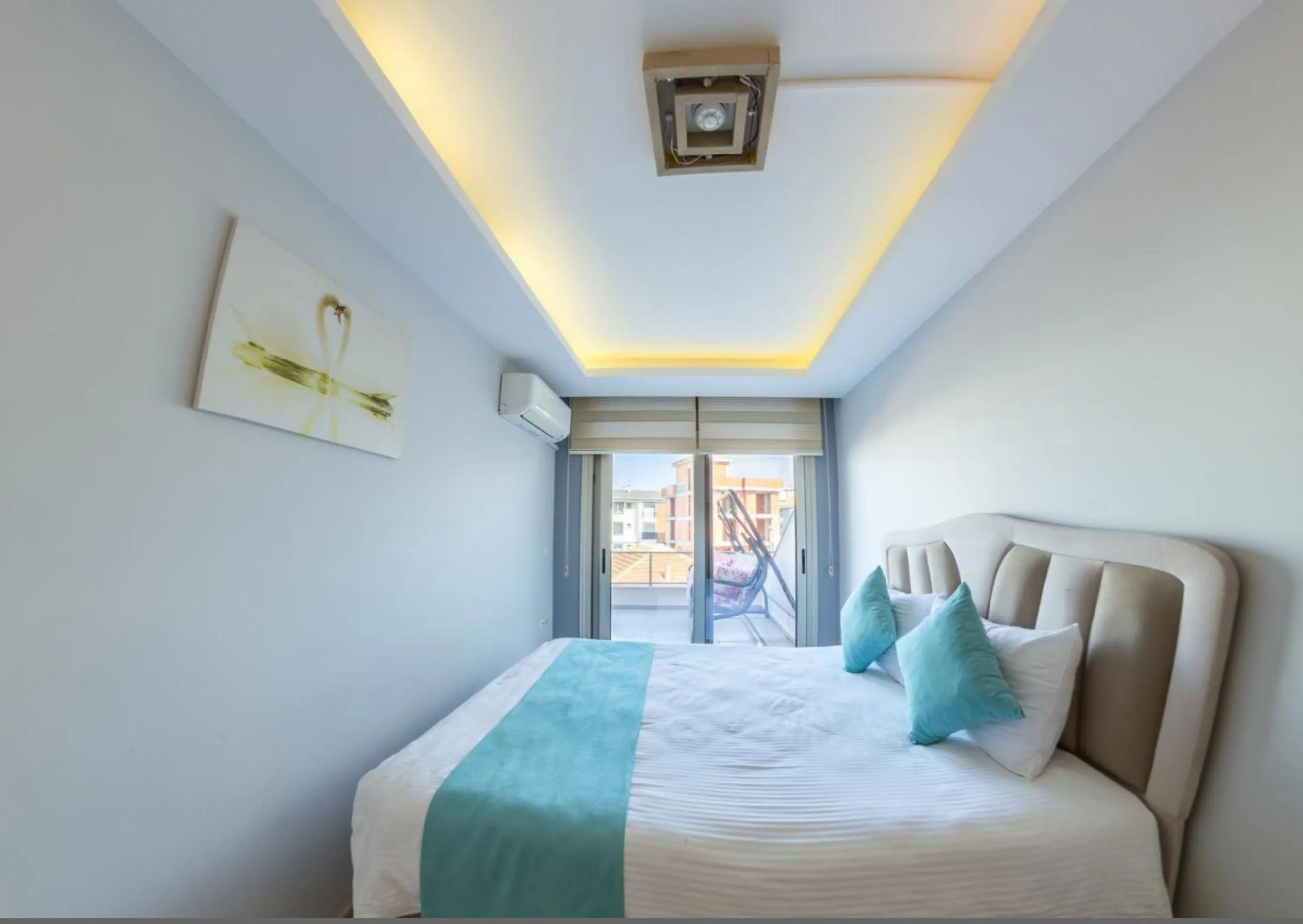 Bedroom, Bed in Sigacik Marina Apart Hotel