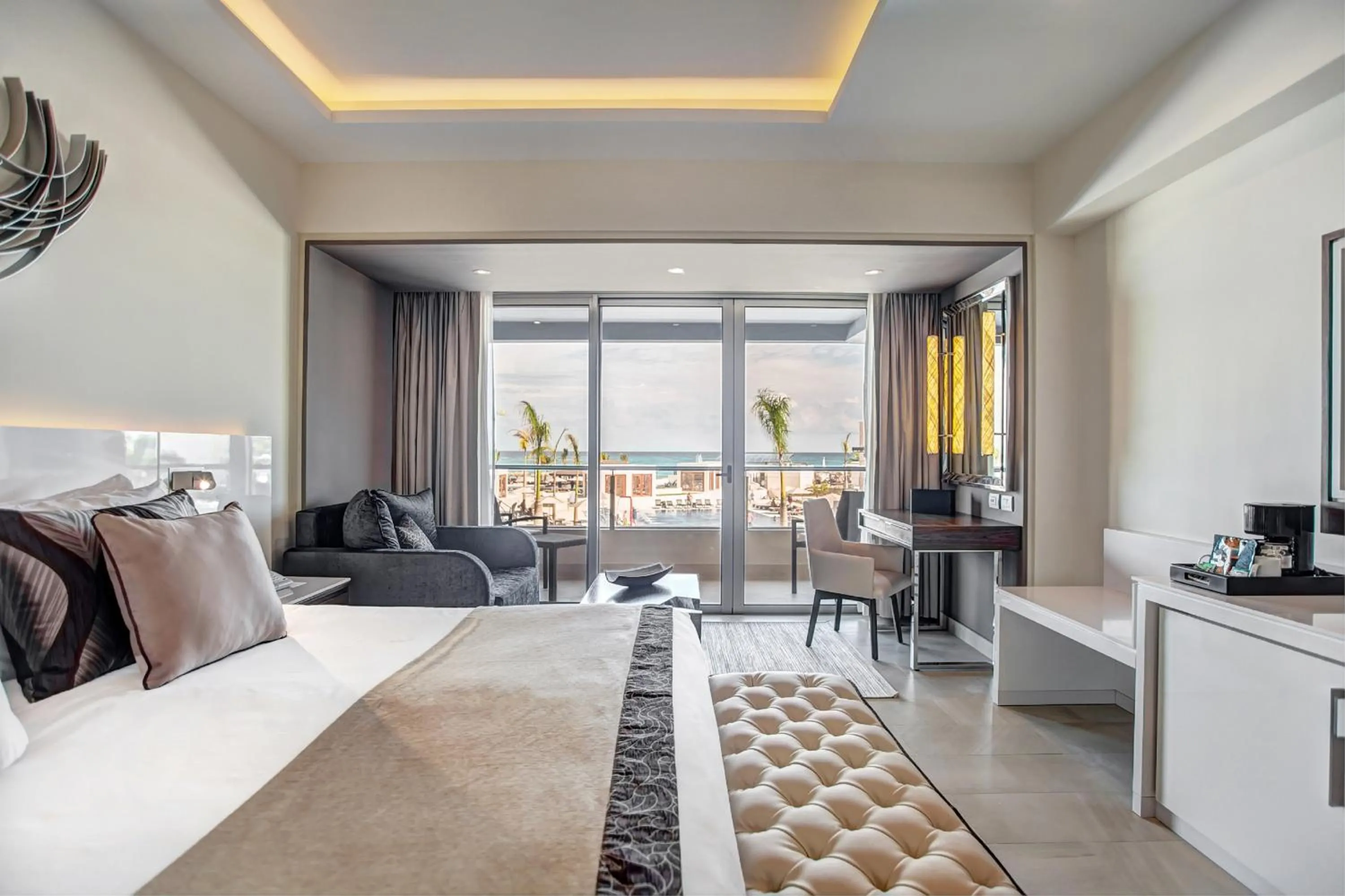 Photo of the whole room, Bed in Royalton Blue Waters Montego Bay, An Autograph Collection All-Inclusive Resort