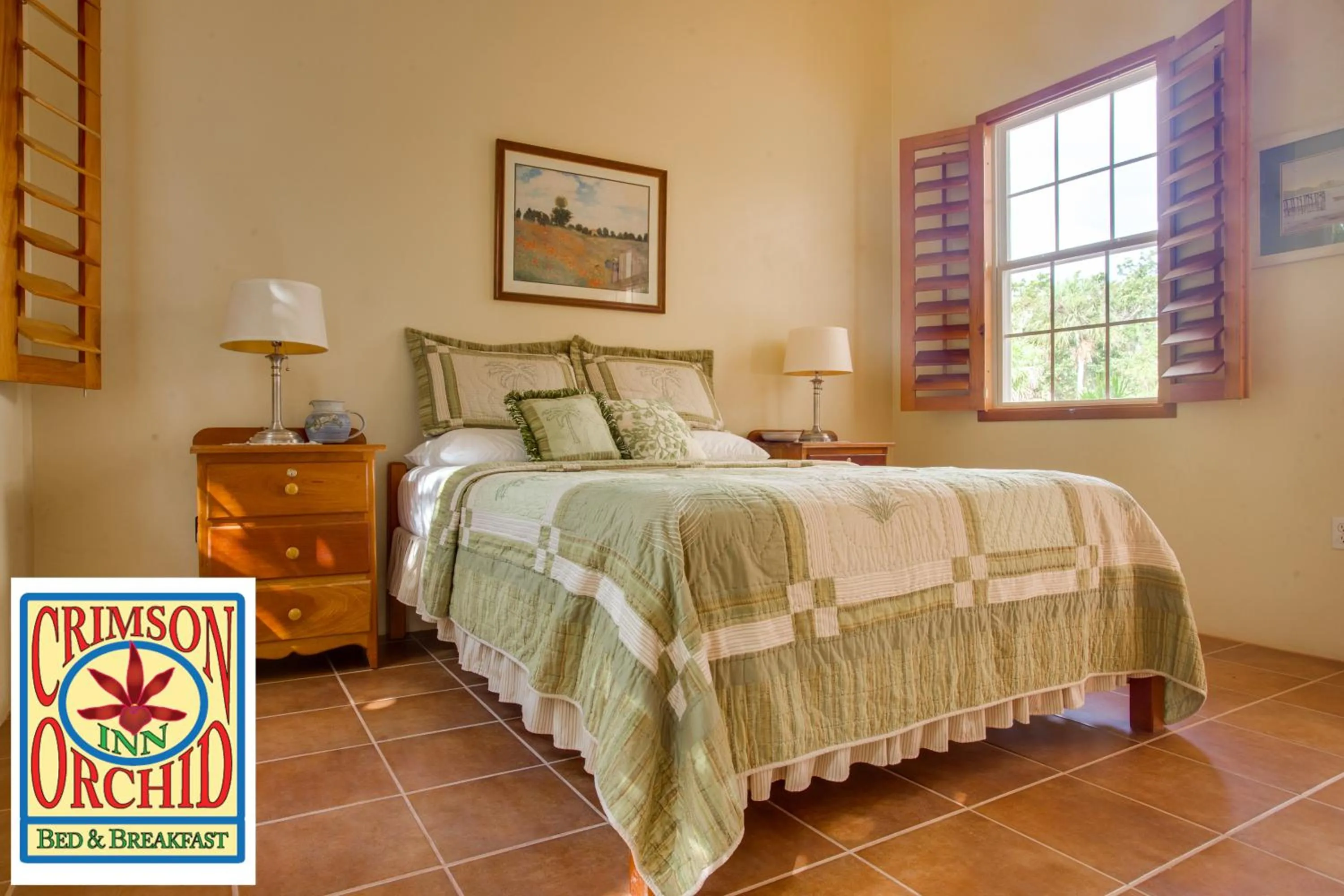 Bed in The Crimson Orchid Inn at Orchid Bay