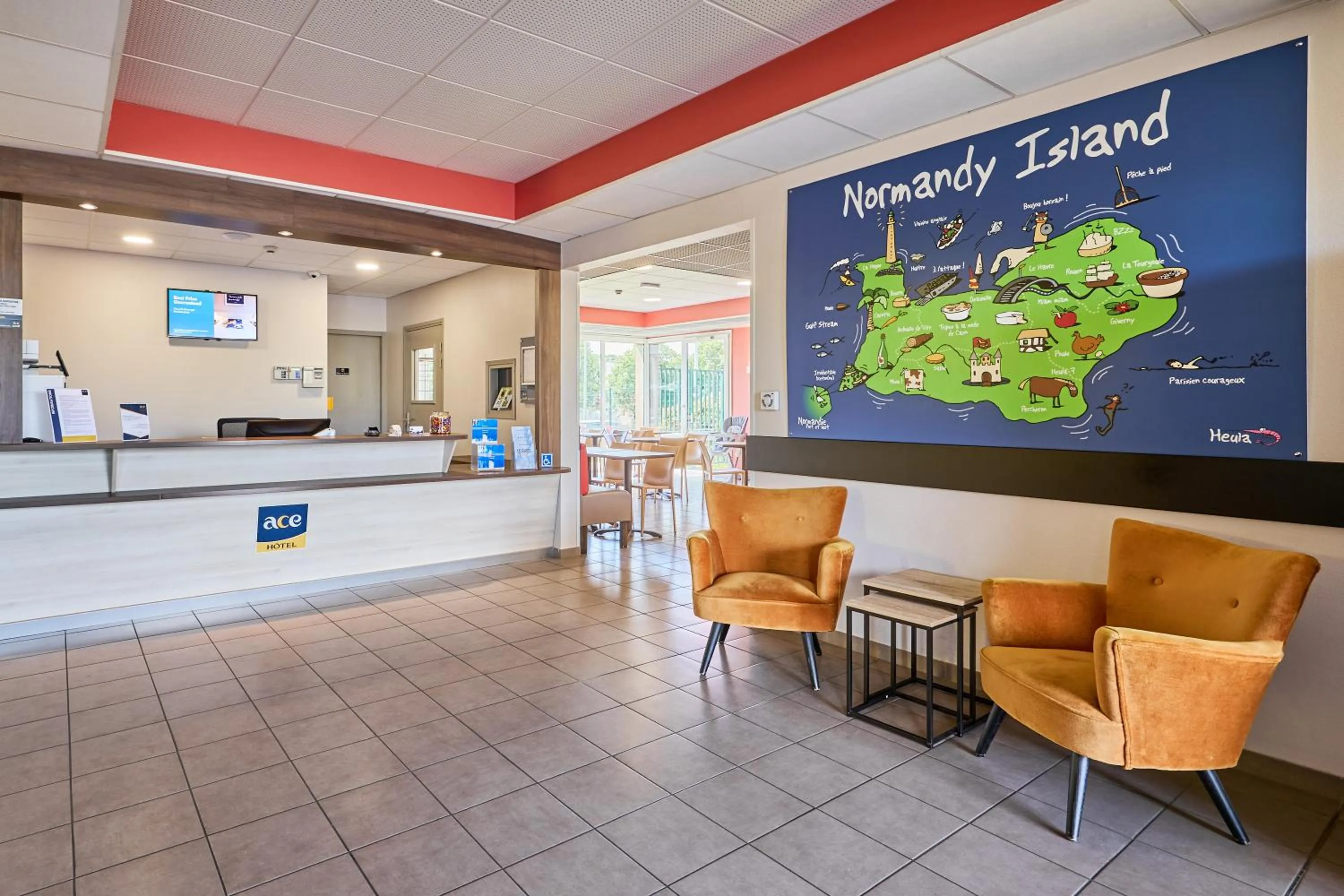 Lobby or reception in Ace Hôtel Caen Nord Mémorial