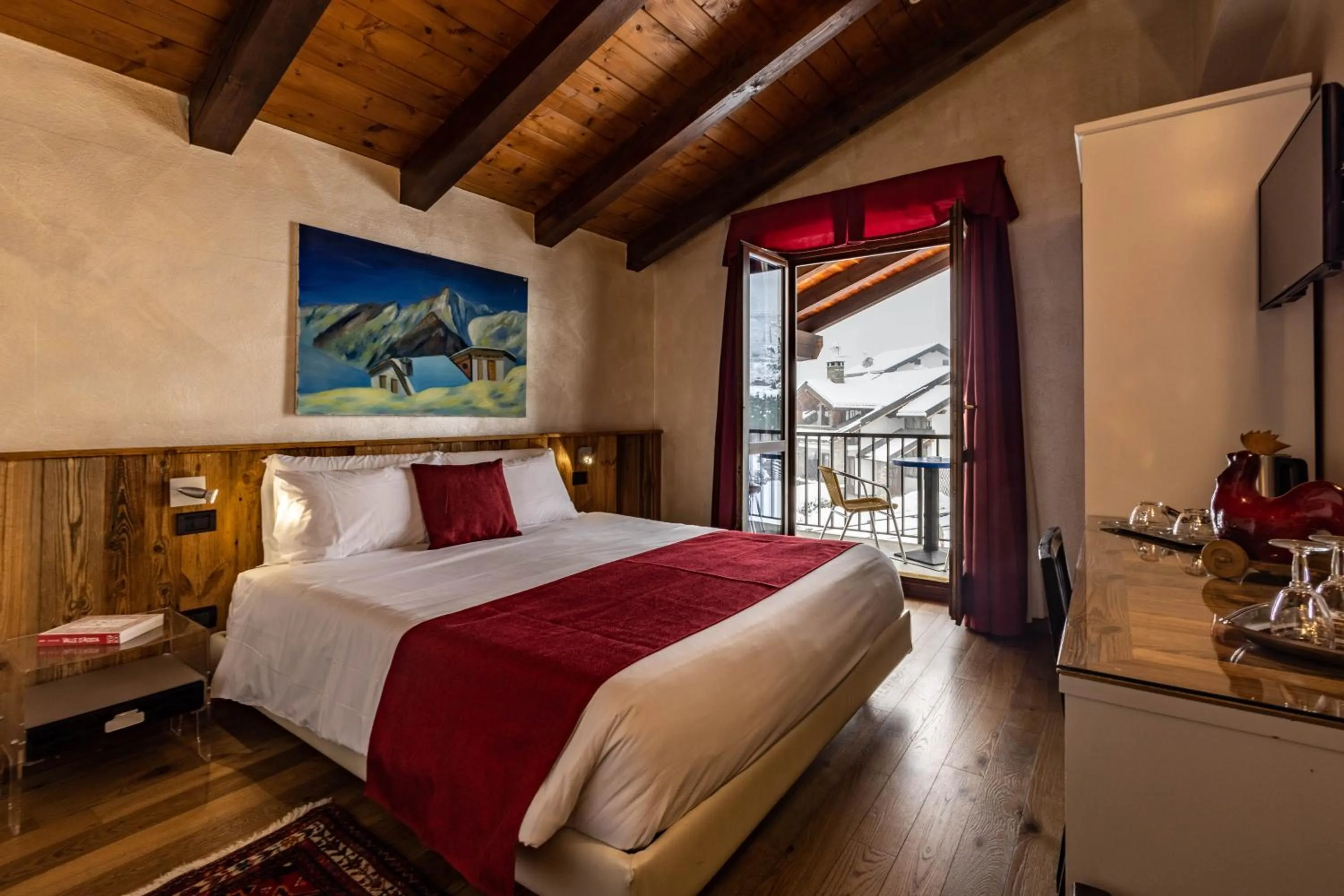 Bedroom, Bed in Hotel & Restaurant Le Charaban