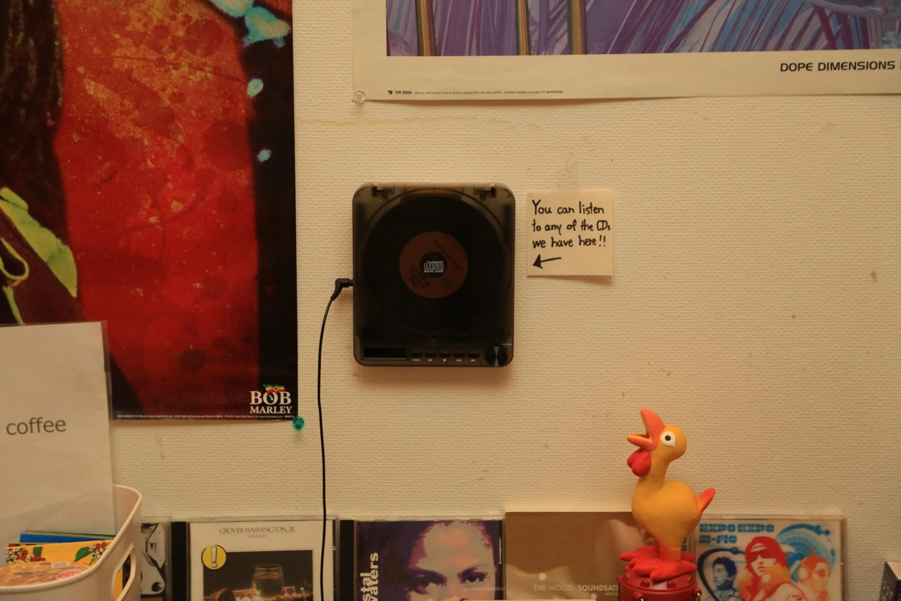 Decorative detail in Bonfire Hostel Osaka