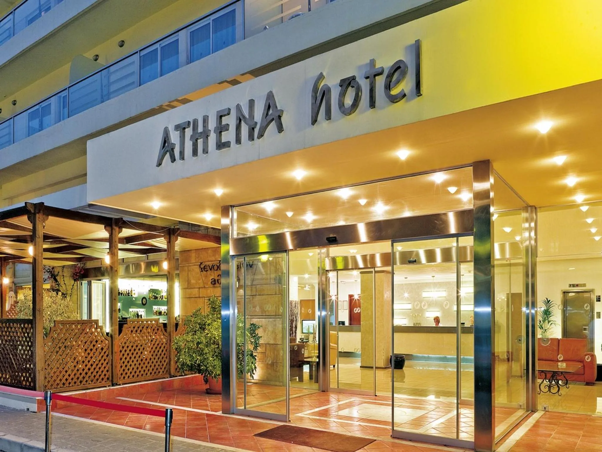 Facade/entrance in Athena Hotel