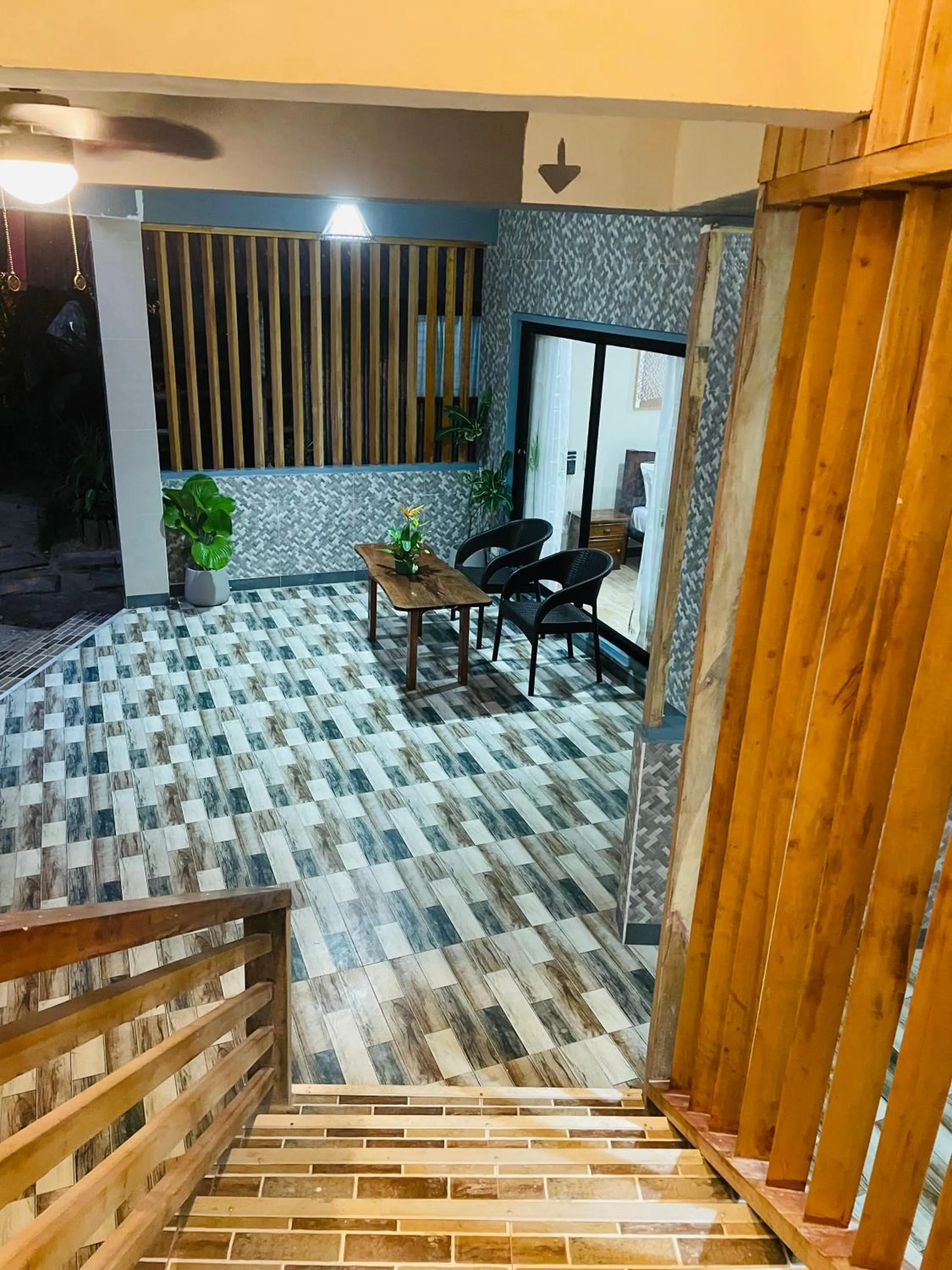 Balcony/Terrace in White Beach Front and Cottages