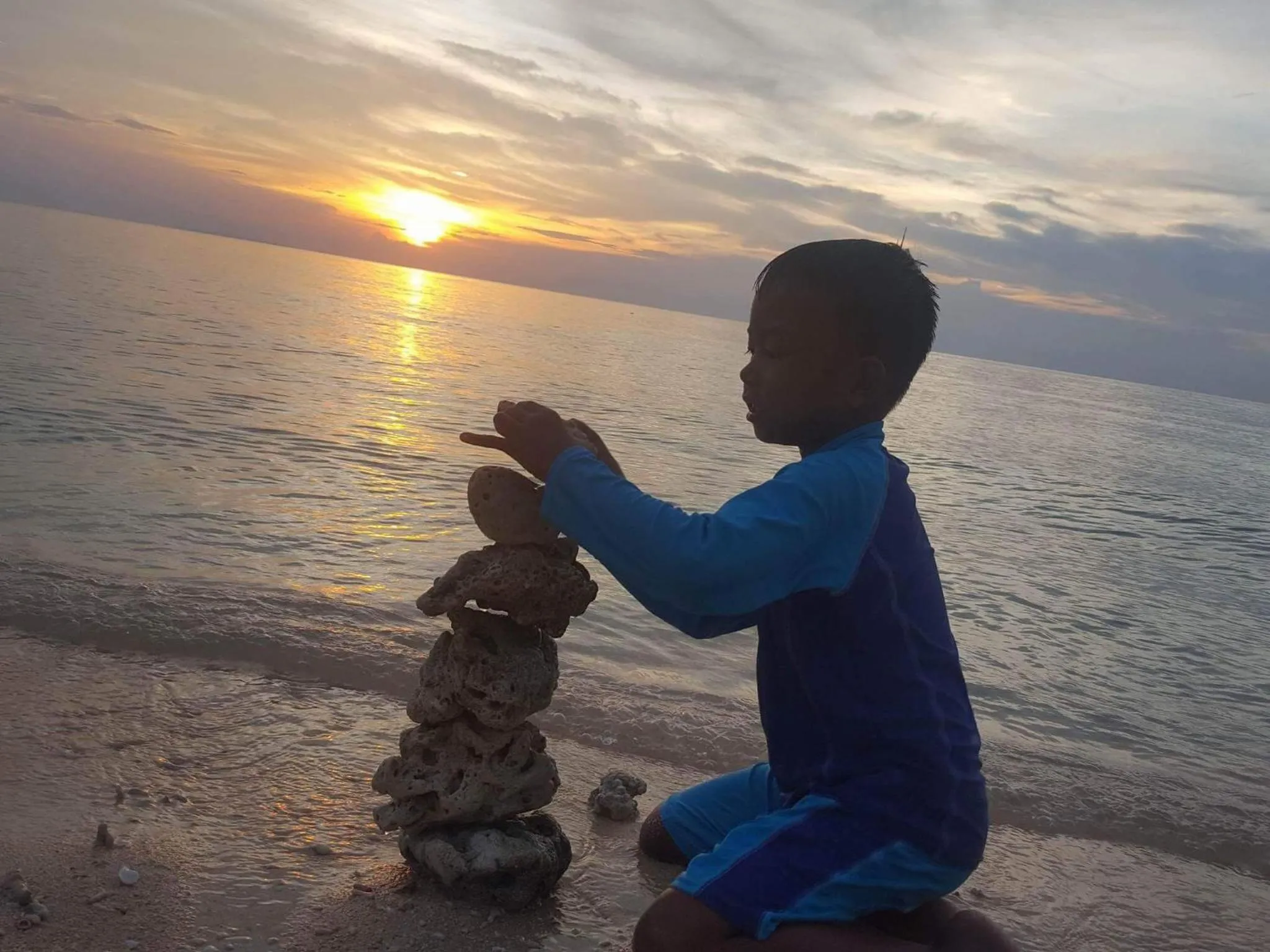 Beach in White Beach Front and Cottages