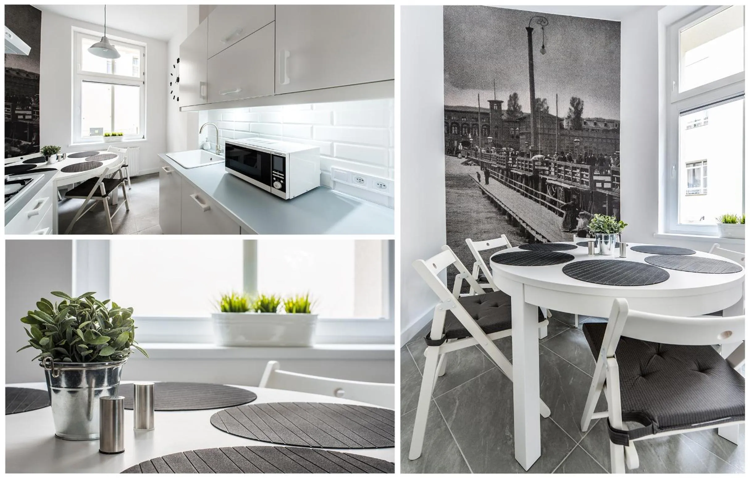 Kitchen or kitchenette in Mieszkanie przy deptaku Sopot by OneApartments