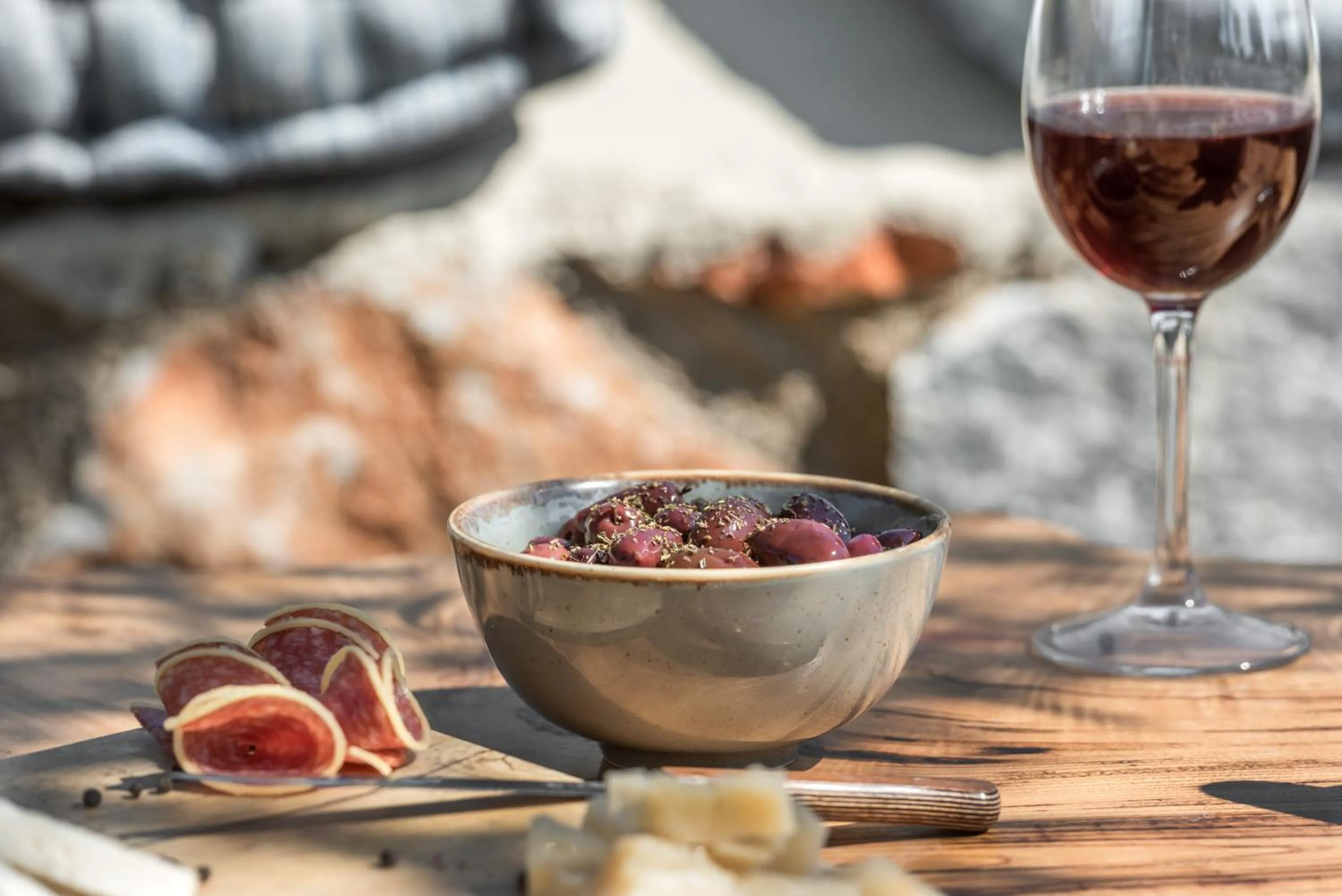 Food and drinks in The Olive Yard