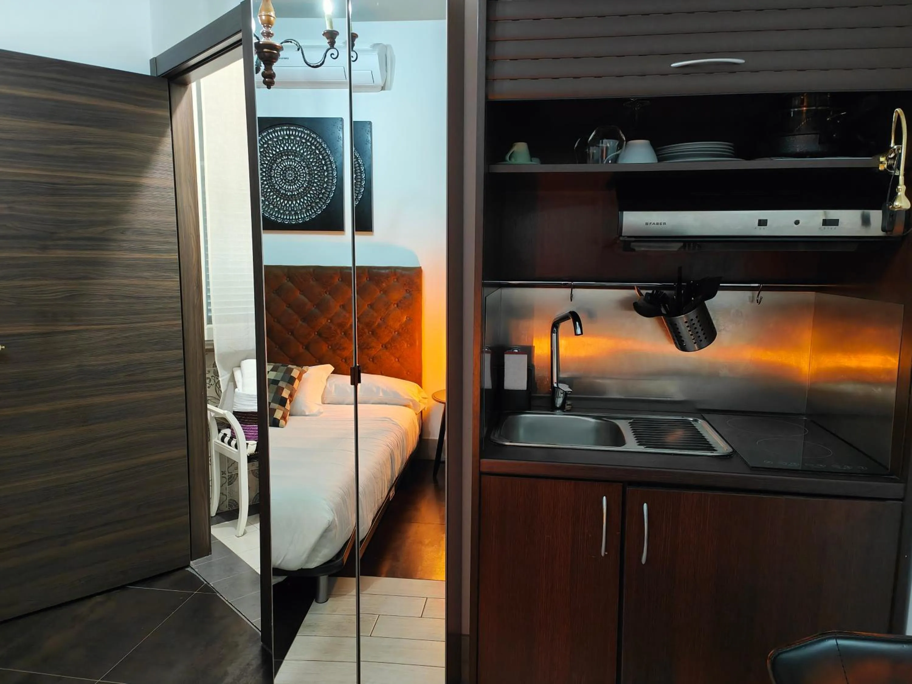 Kitchen or kitchenette in Aparthotel Dei Mercanti