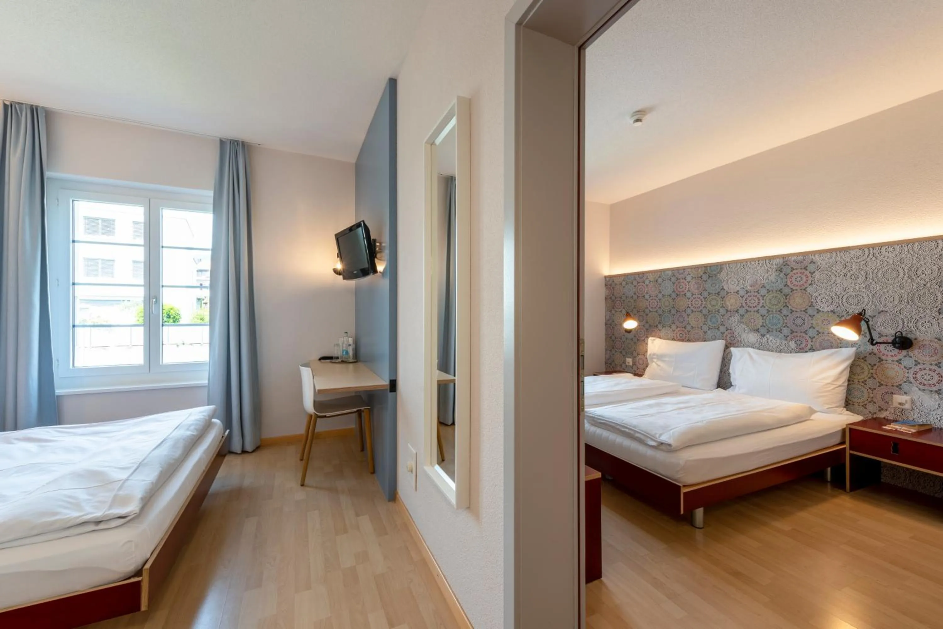 Bed in Bären Self Check-in Hotel