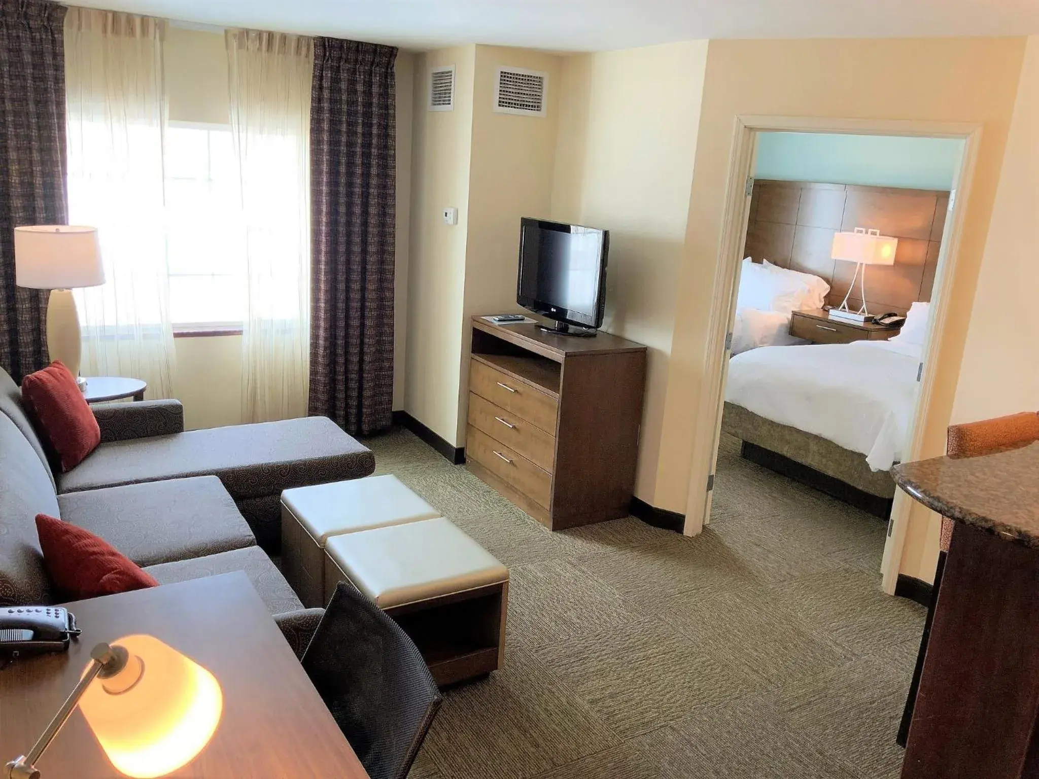 One Bedroom Suite with Two Double Beds and River View in Staybridge Suites Great Falls by IHG One Bedroom Suite with Two Double Beds and River View in Staybridge Suites Great Falls by IHG