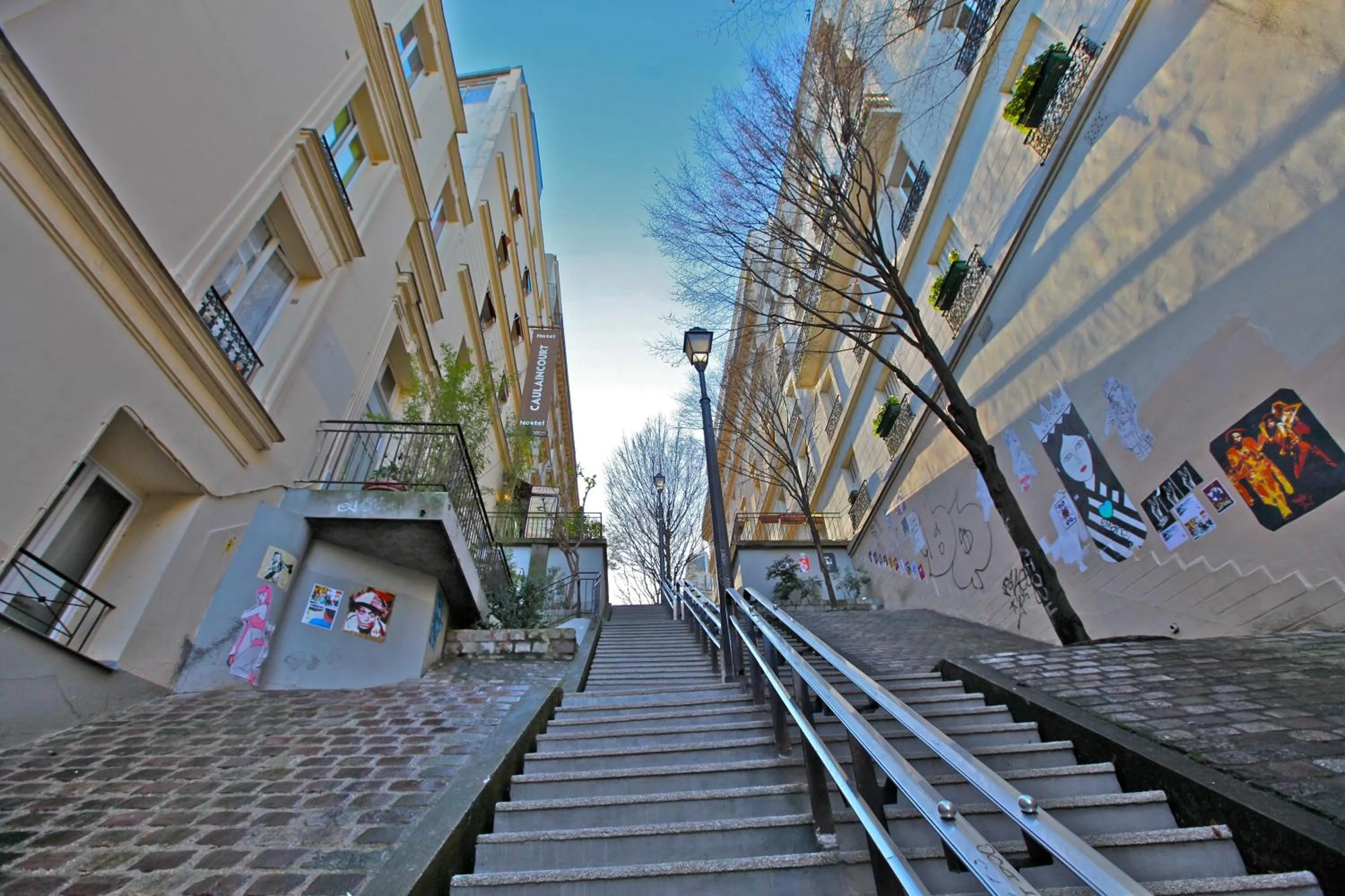 Street view in Caulaincourt Montmartre by Hiphophostels