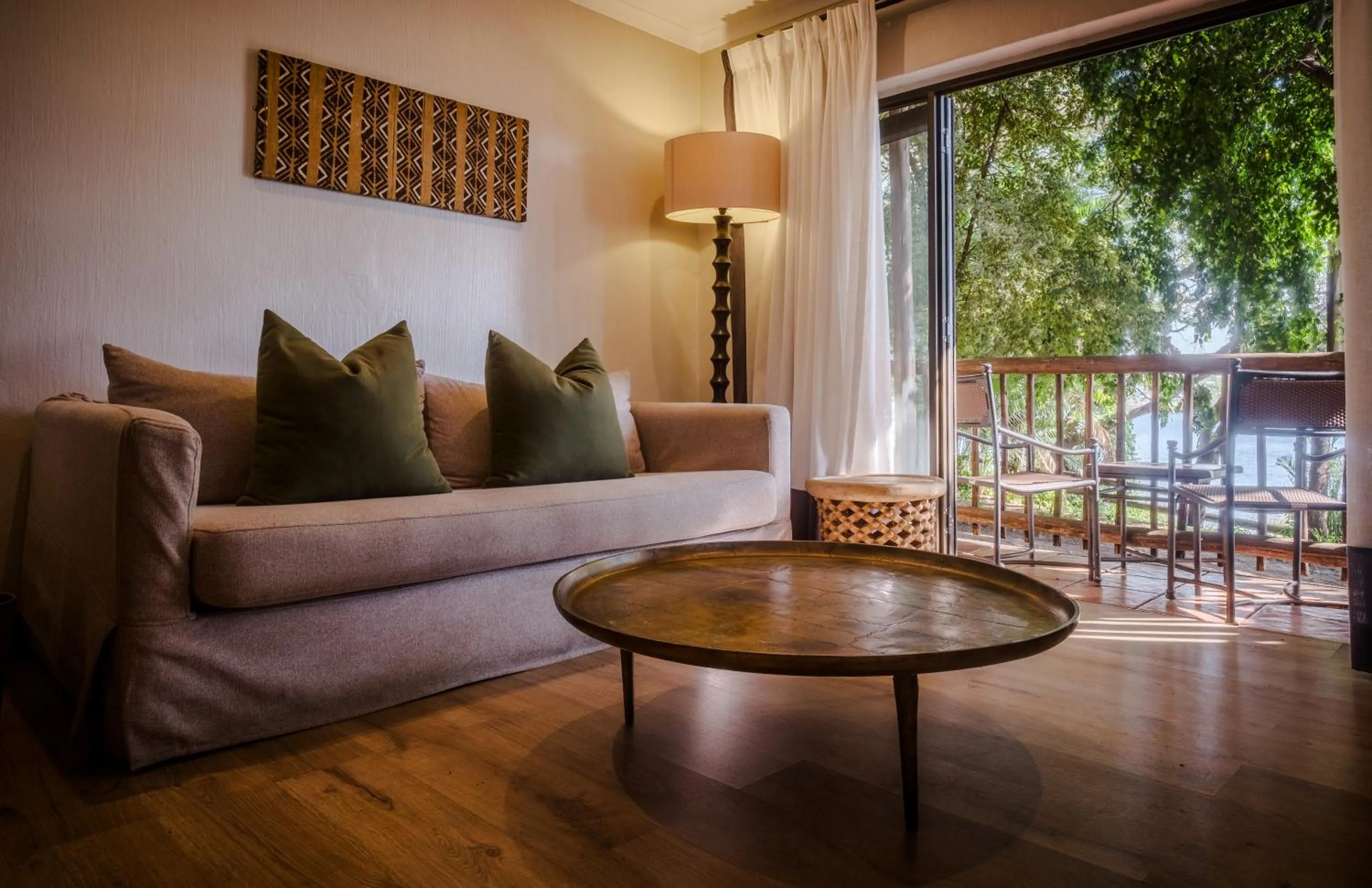 Living room in Chobe Marina Lodge