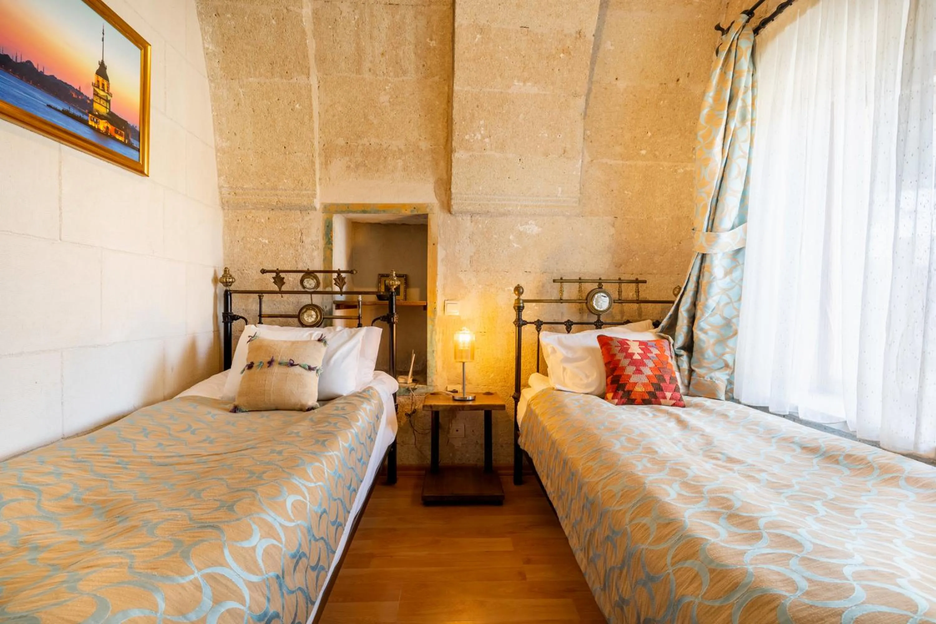 Bed in Nomads Cave Hotel & Rooftop