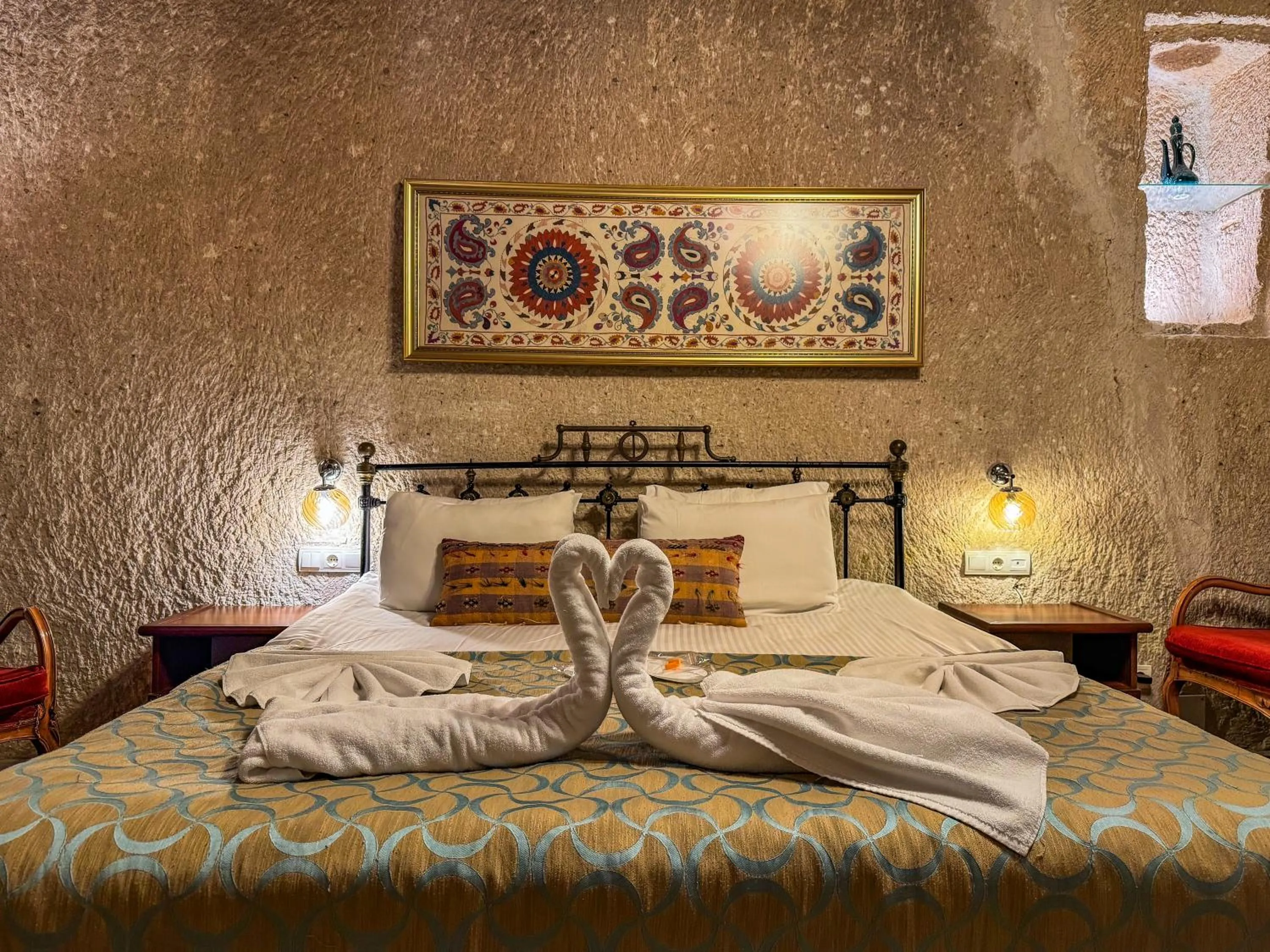 Bed in Nomads Cave Hotel & Rooftop