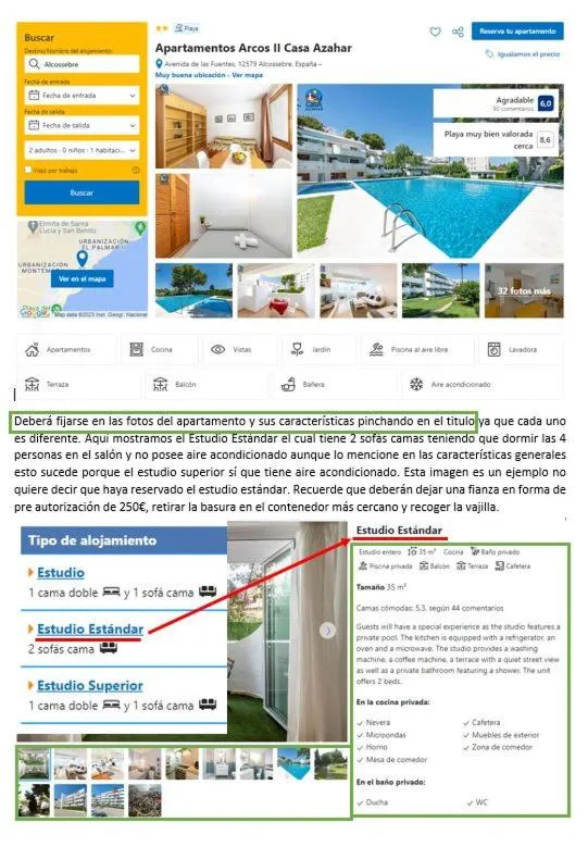 Text overlay in Apartamentos Arcos II Casa Azahar