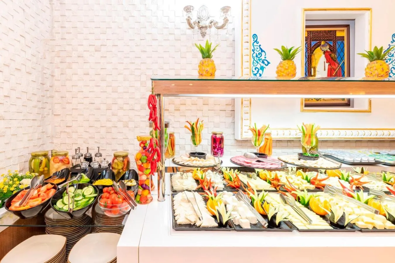 Buffet breakfast in The Byzantium Suites Hotel & Spa