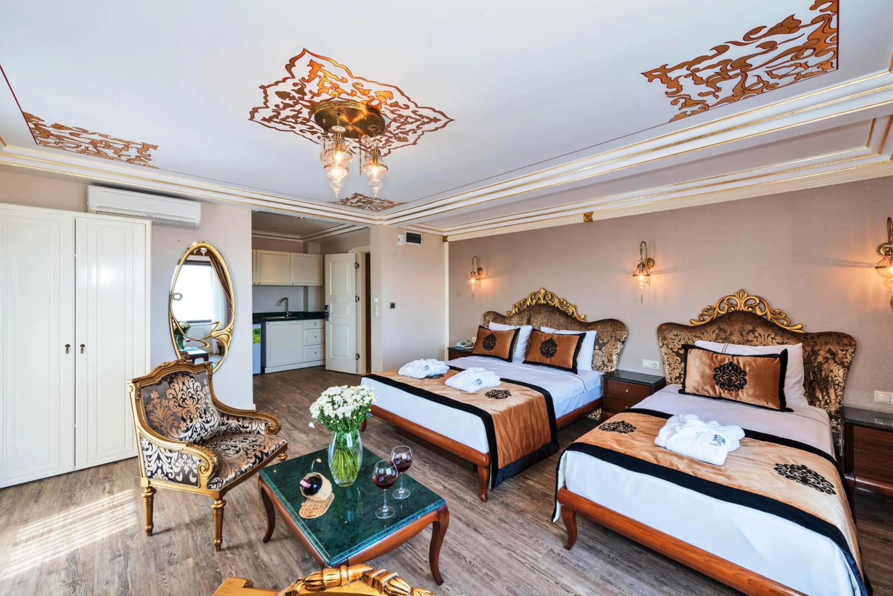 Bed in The Byzantium Suites Hotel & Spa