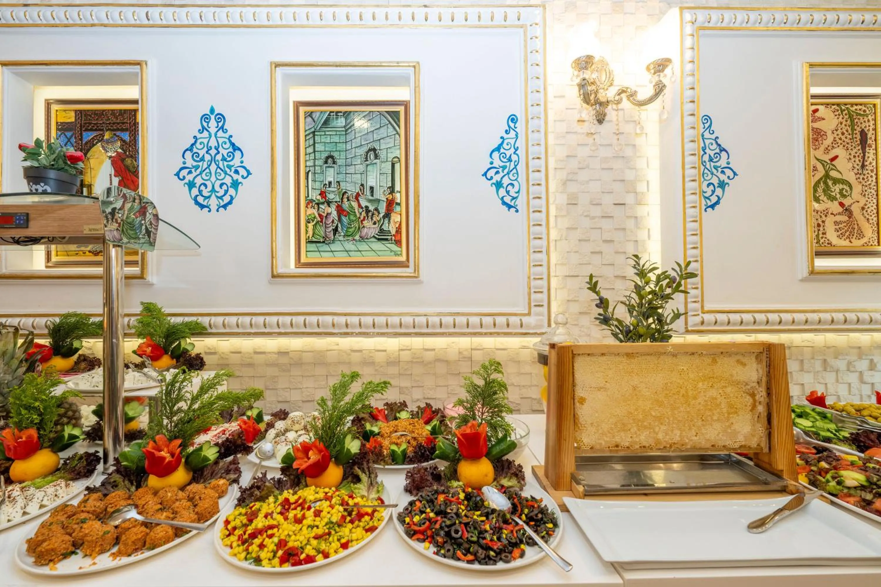 Buffet breakfast in The Byzantium Suites Hotel & Spa