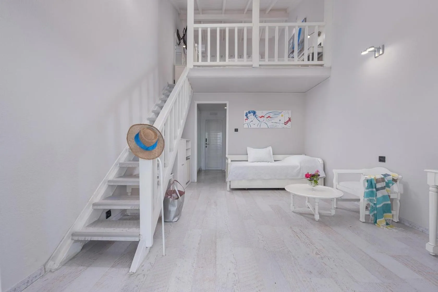 Living room, Bed in Adrina Beach Hotel