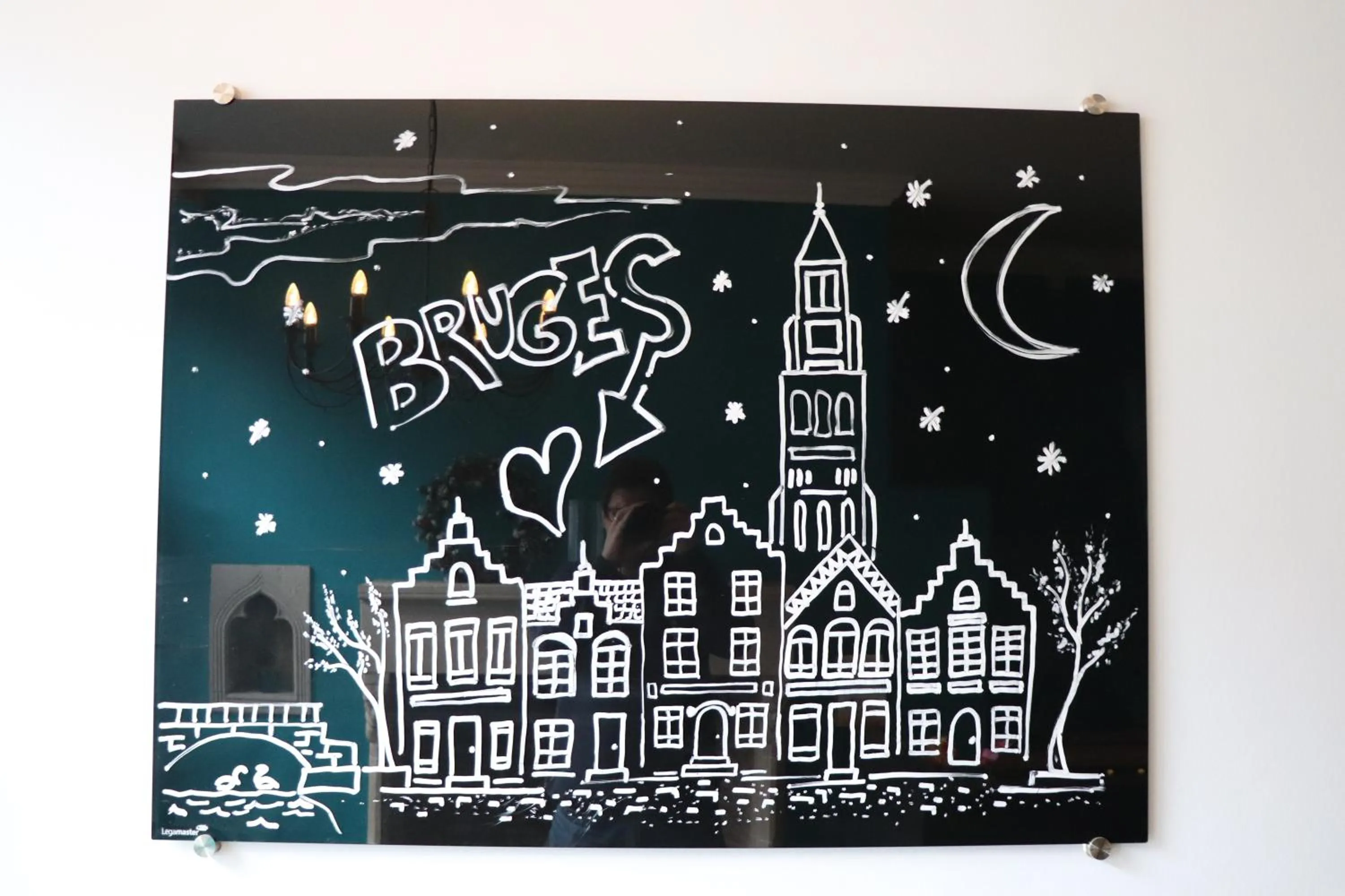 Decorative detail in Hostel Lybeer Bruges