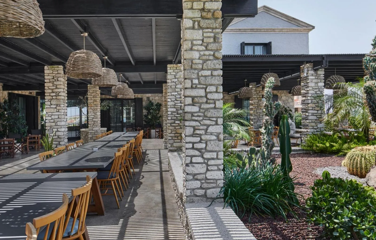 Patio in Alacatı Port Ladera Hotel - Adult Only