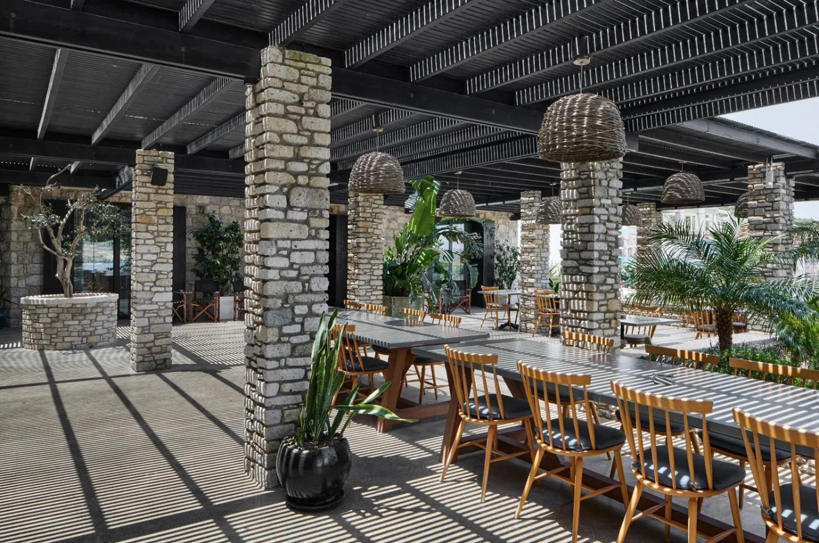 Patio in Alacatı Port Ladera Hotel - Adult Only