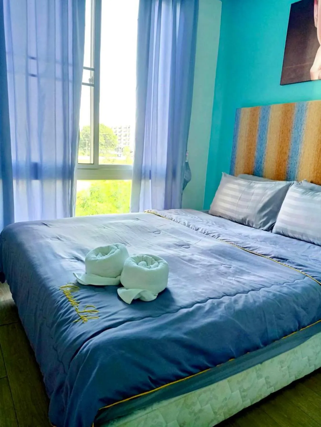 Bed in Atlantic Condo Resort Pattaya by Panisara