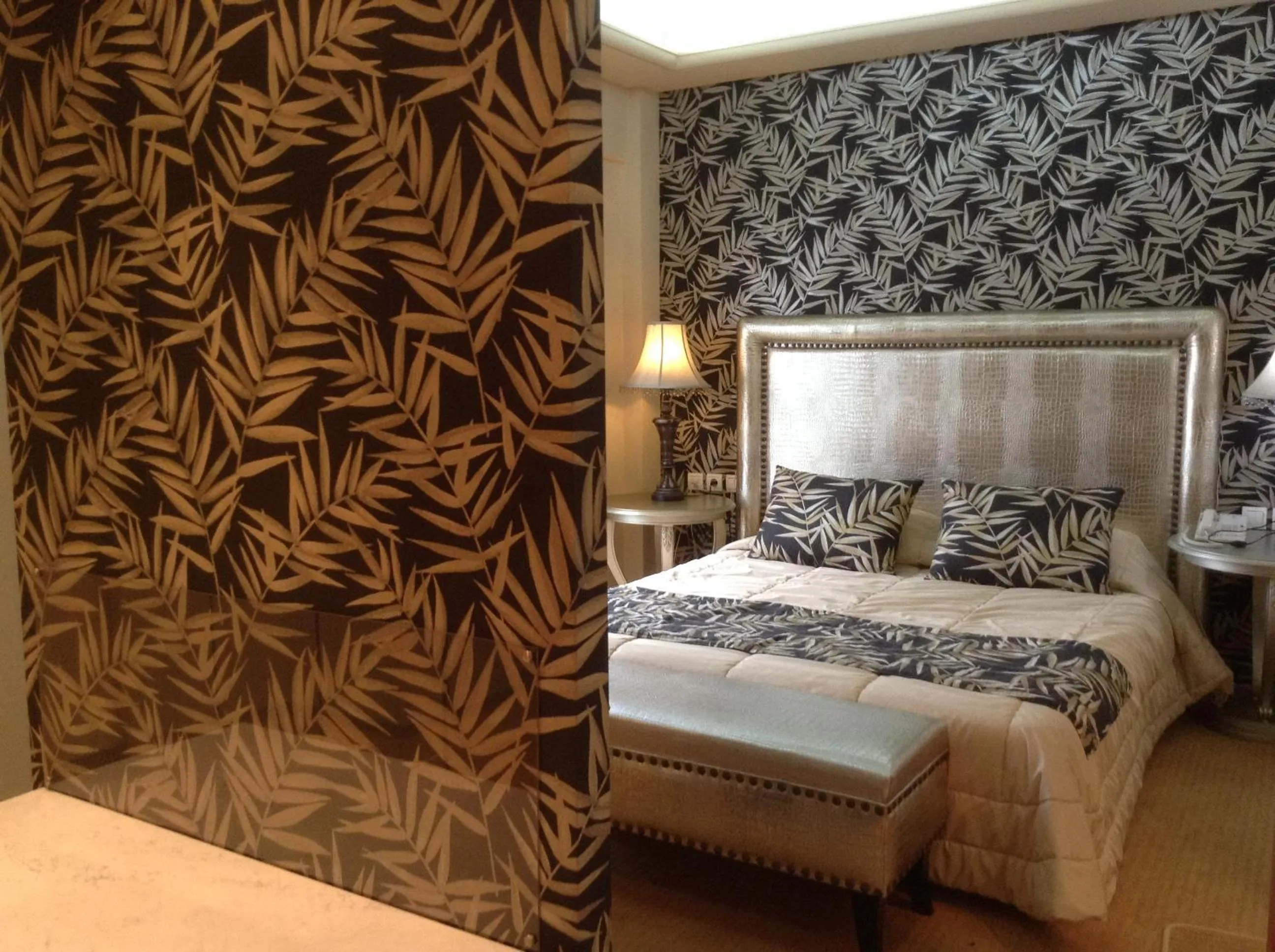 Decorative detail, Bed in Park Hotel