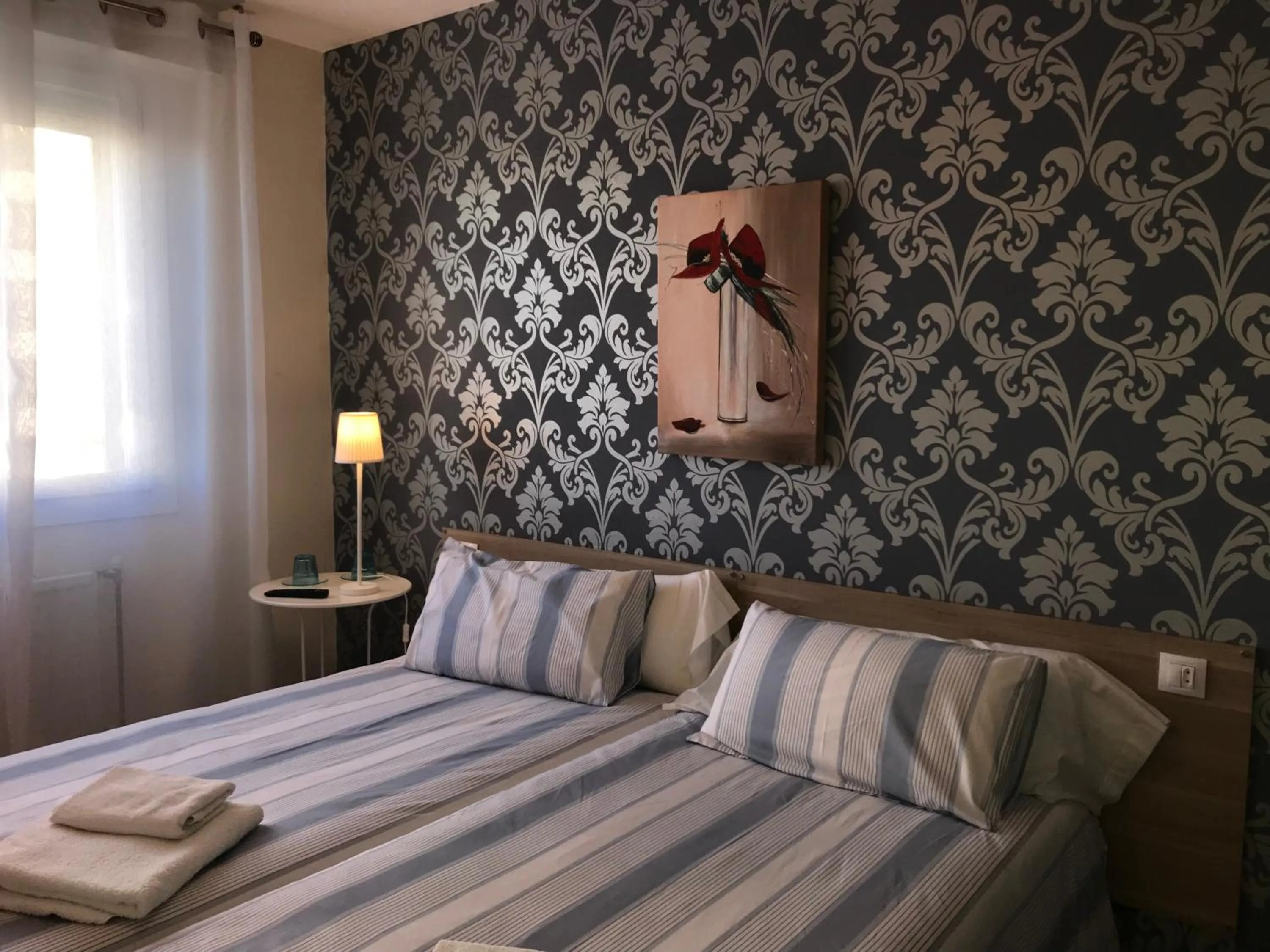 Bed in Alojamientos Olga