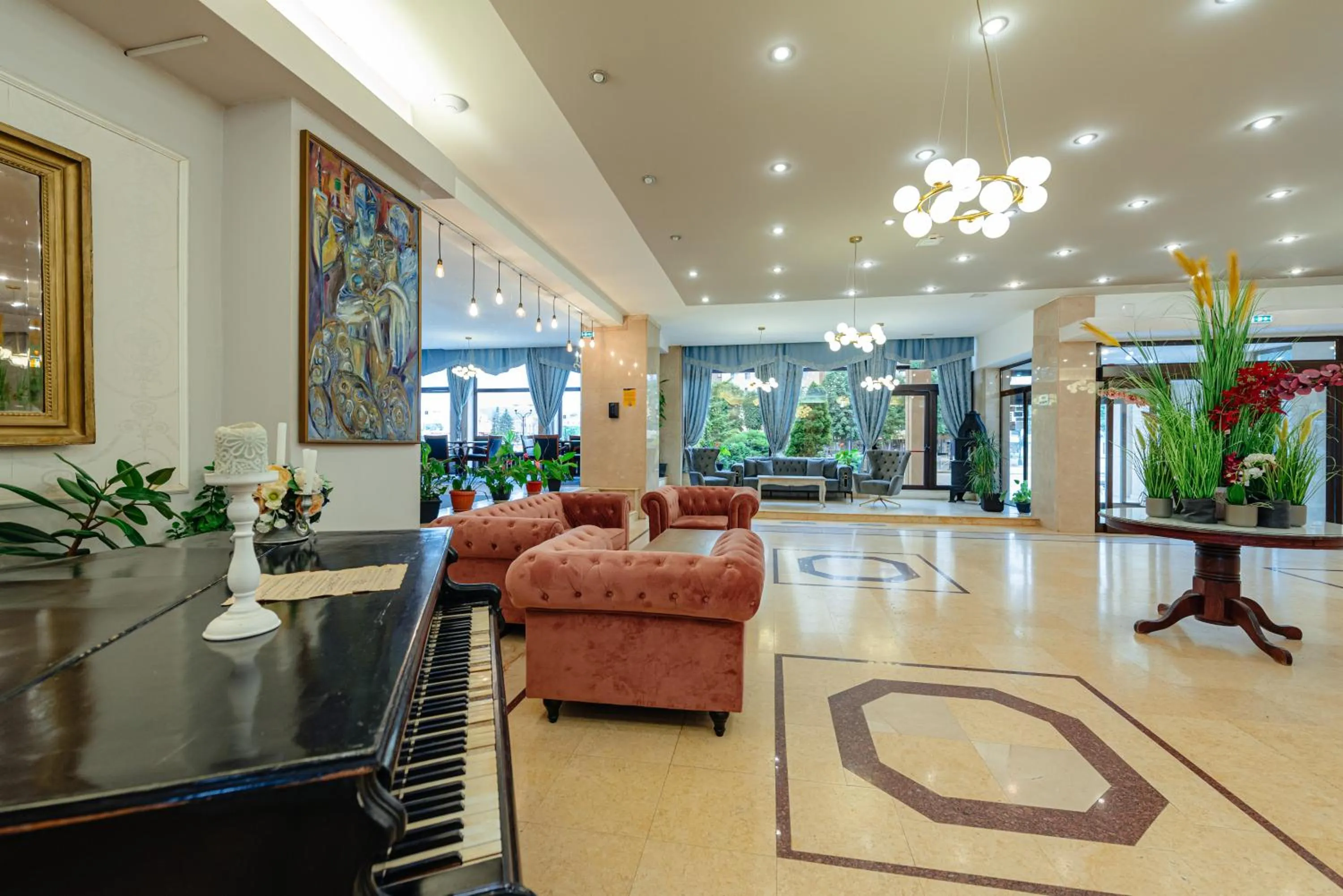 Seating area in Hotel Rusca