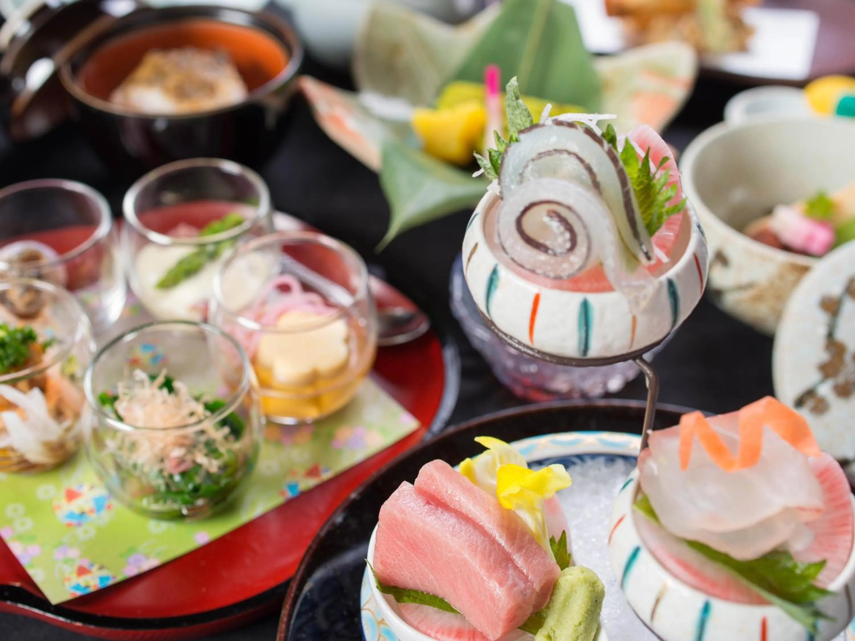Food close-up in Kappo Ryokan Shiroyama