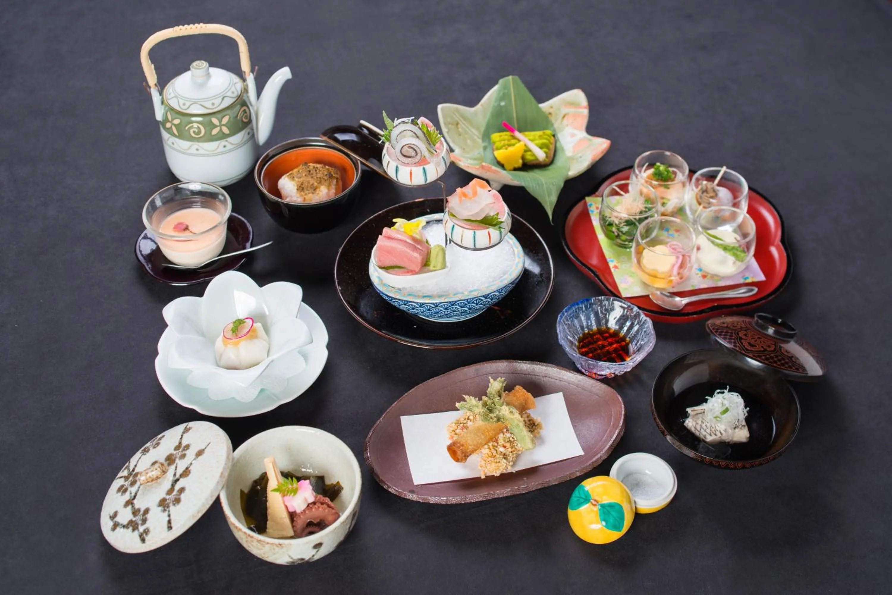 Food close-up in Kappo Ryokan Shiroyama