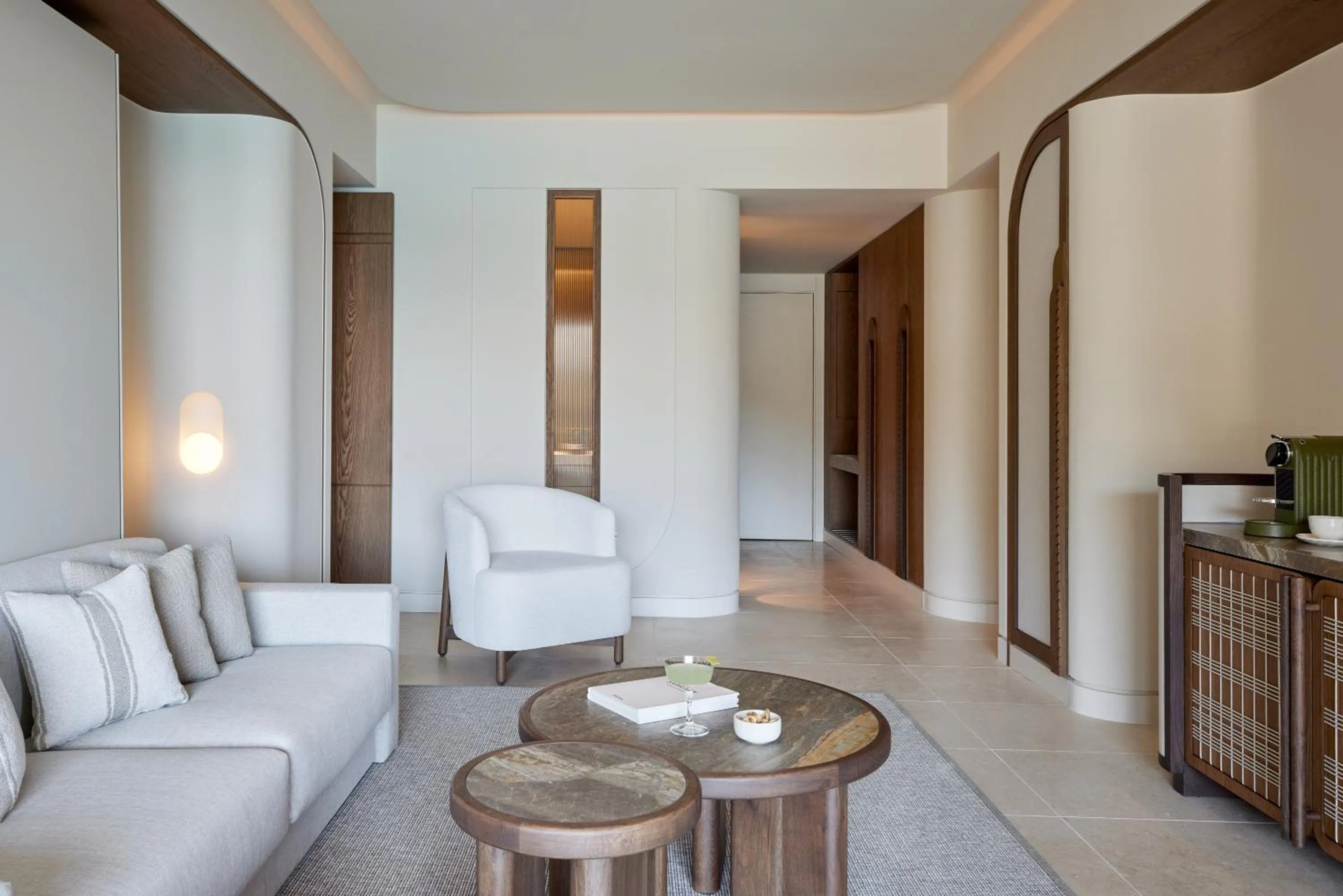 Seating area in Daios Cove