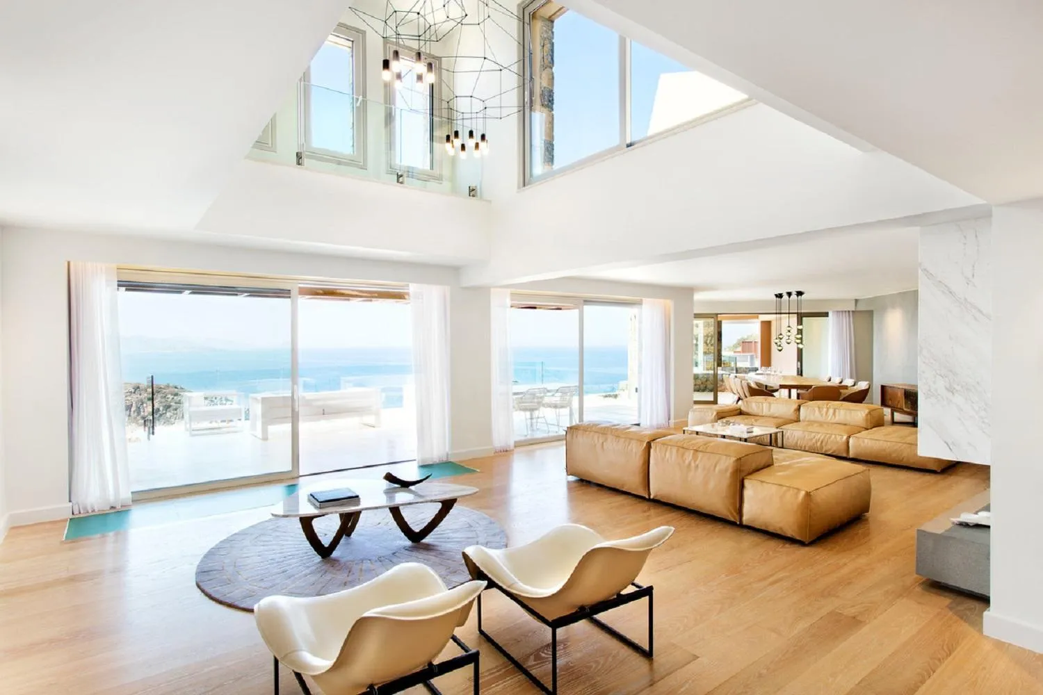 Seating area in Daios Cove