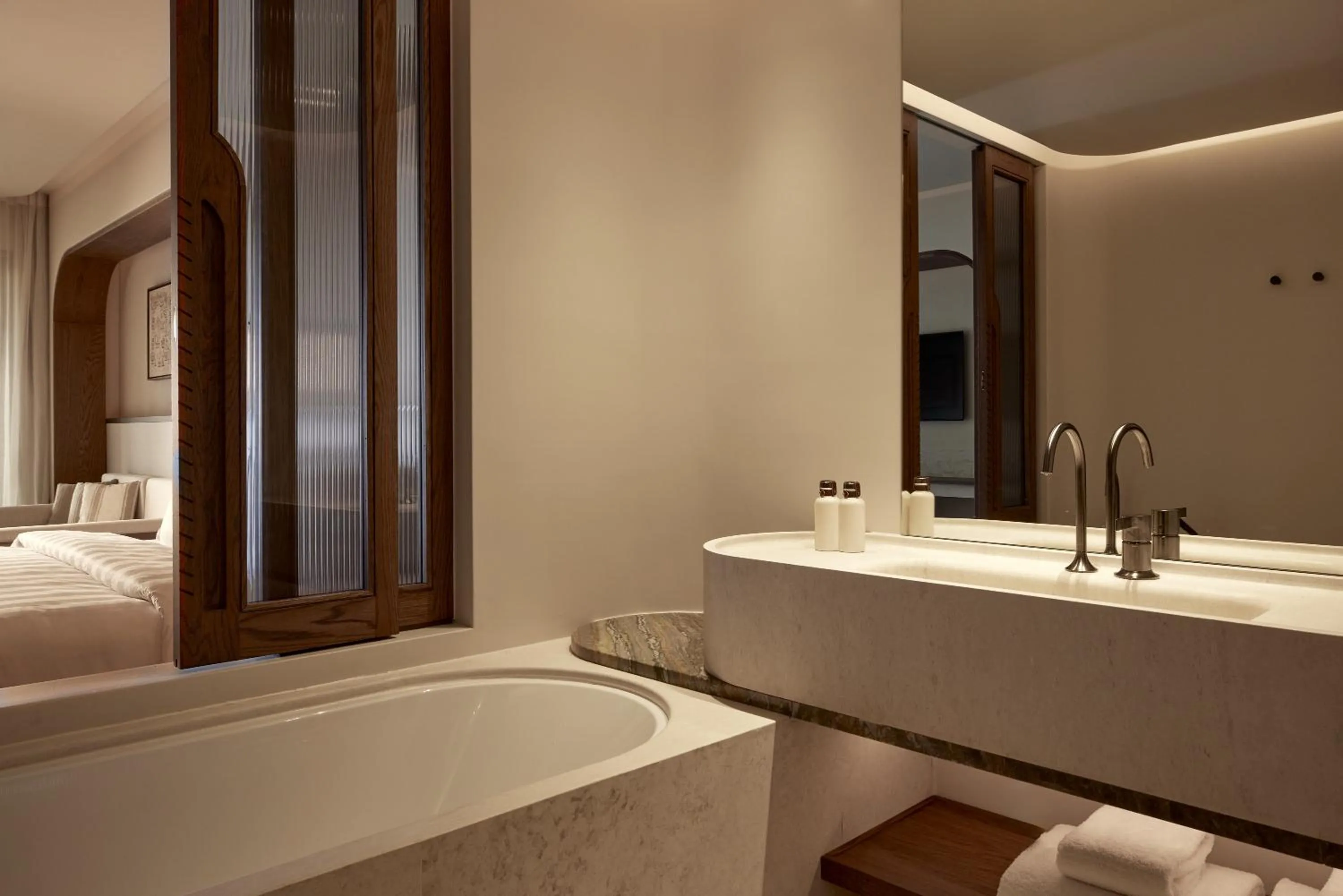 Bathroom, Bed in Daios Cove