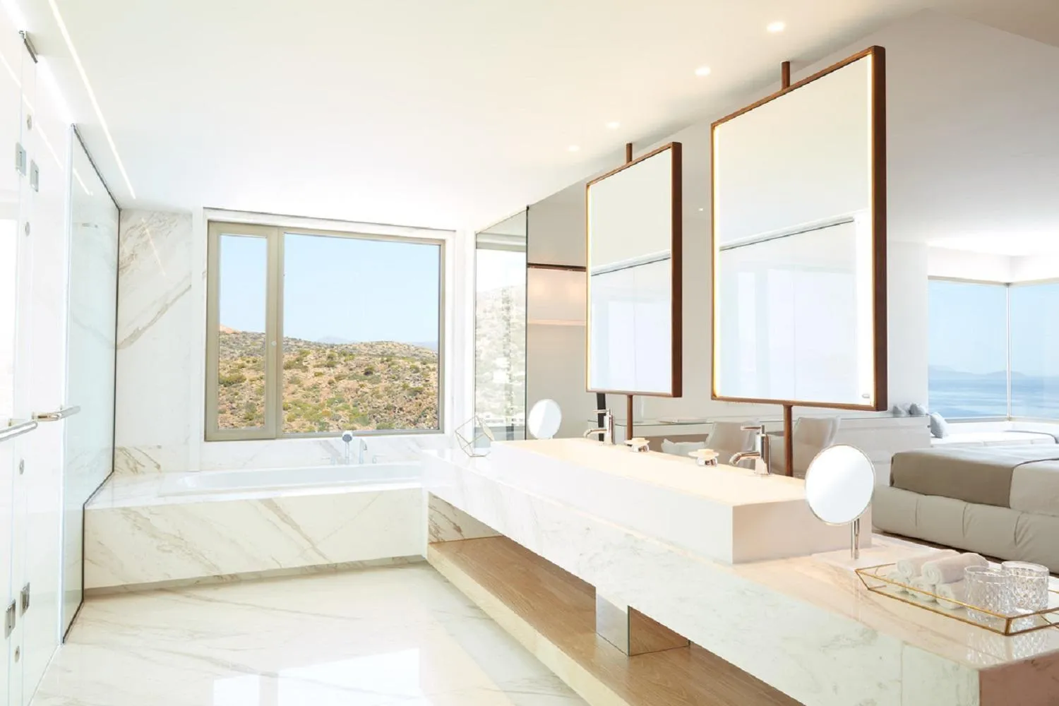 Bathroom, Bed in Daios Cove