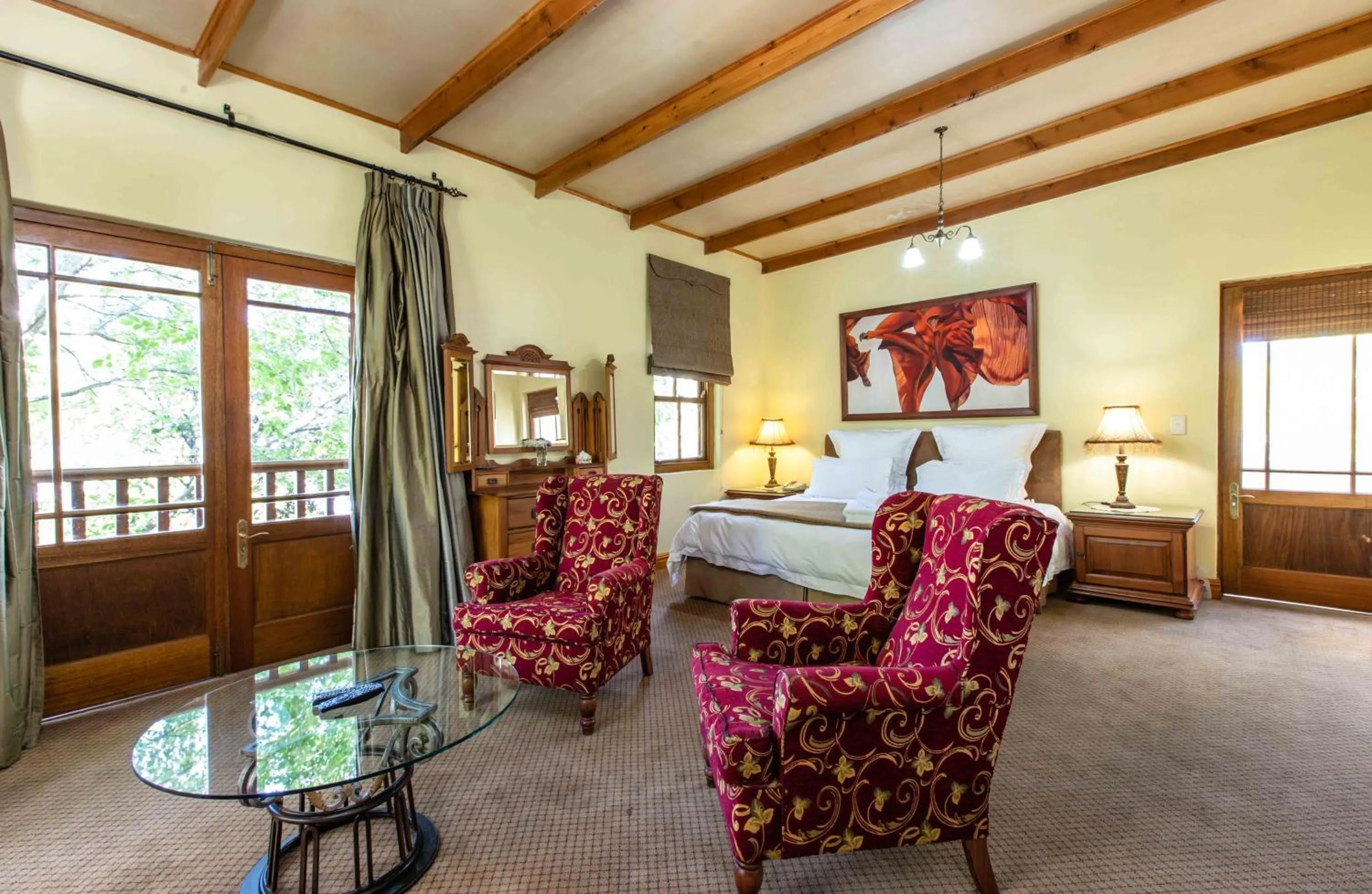 Bed in Evergreen Manor and Spa