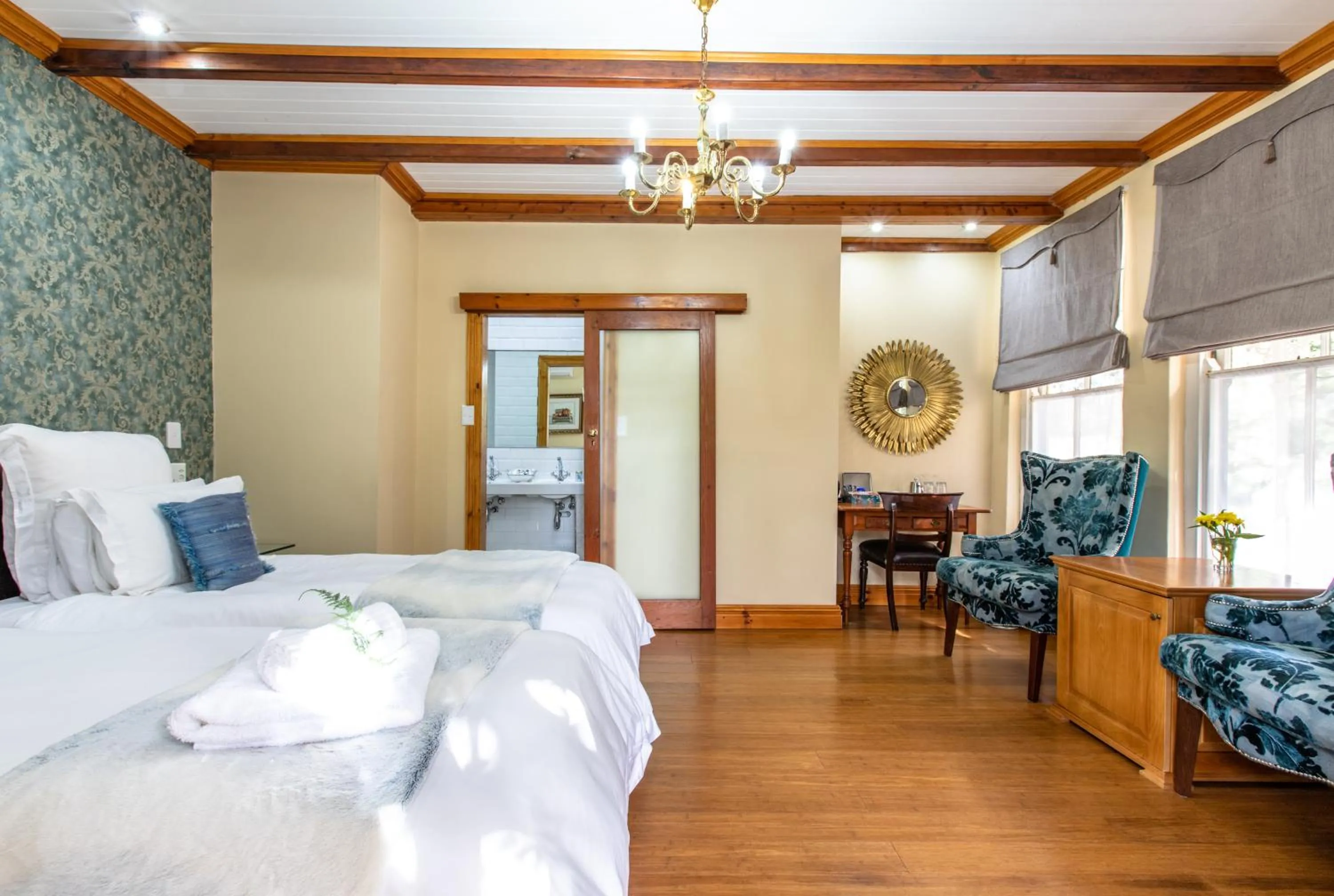 Bed in Evergreen Manor and Spa