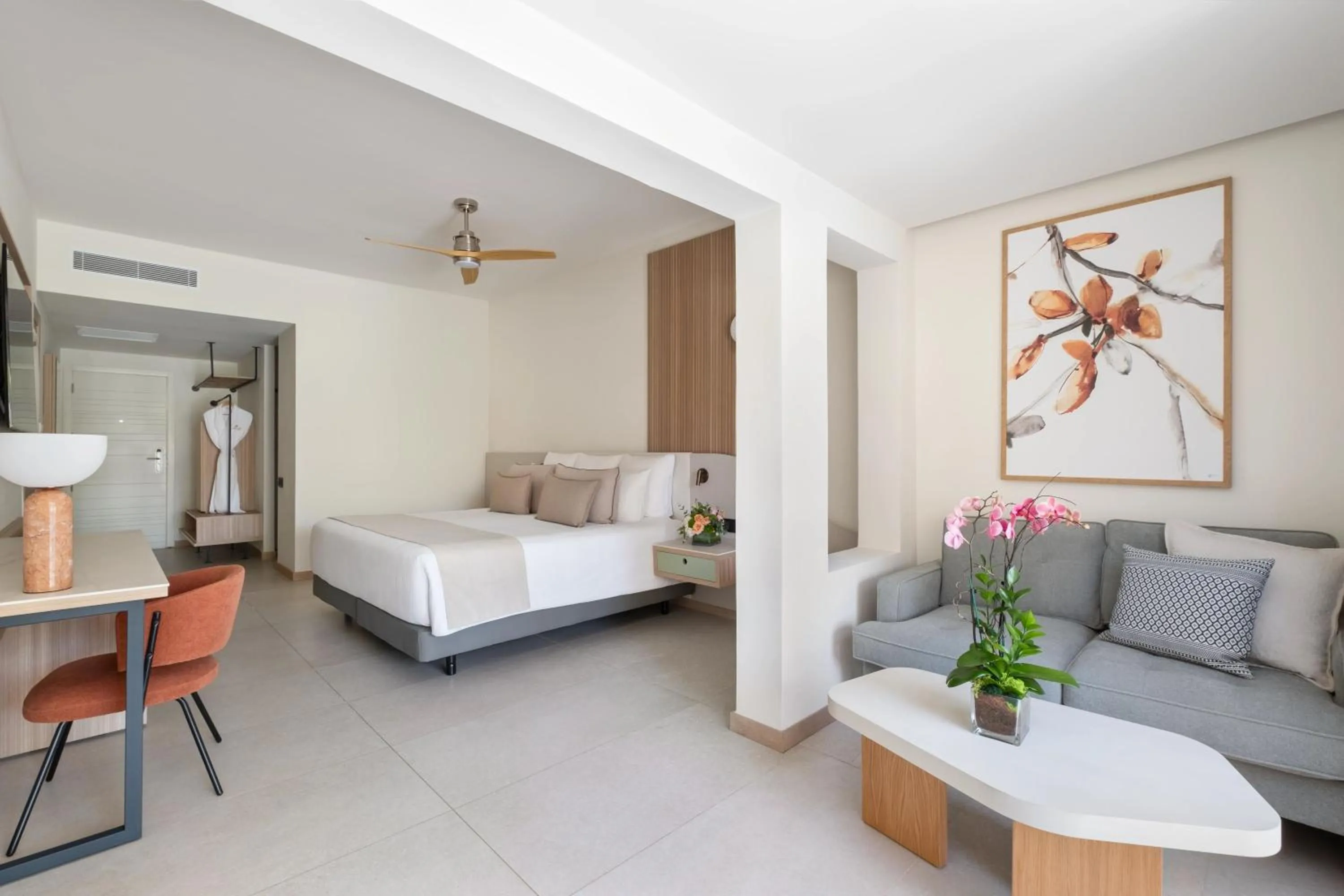 Living room, Bed in Dreams Royal Beach Punta Cana - All Inclusive