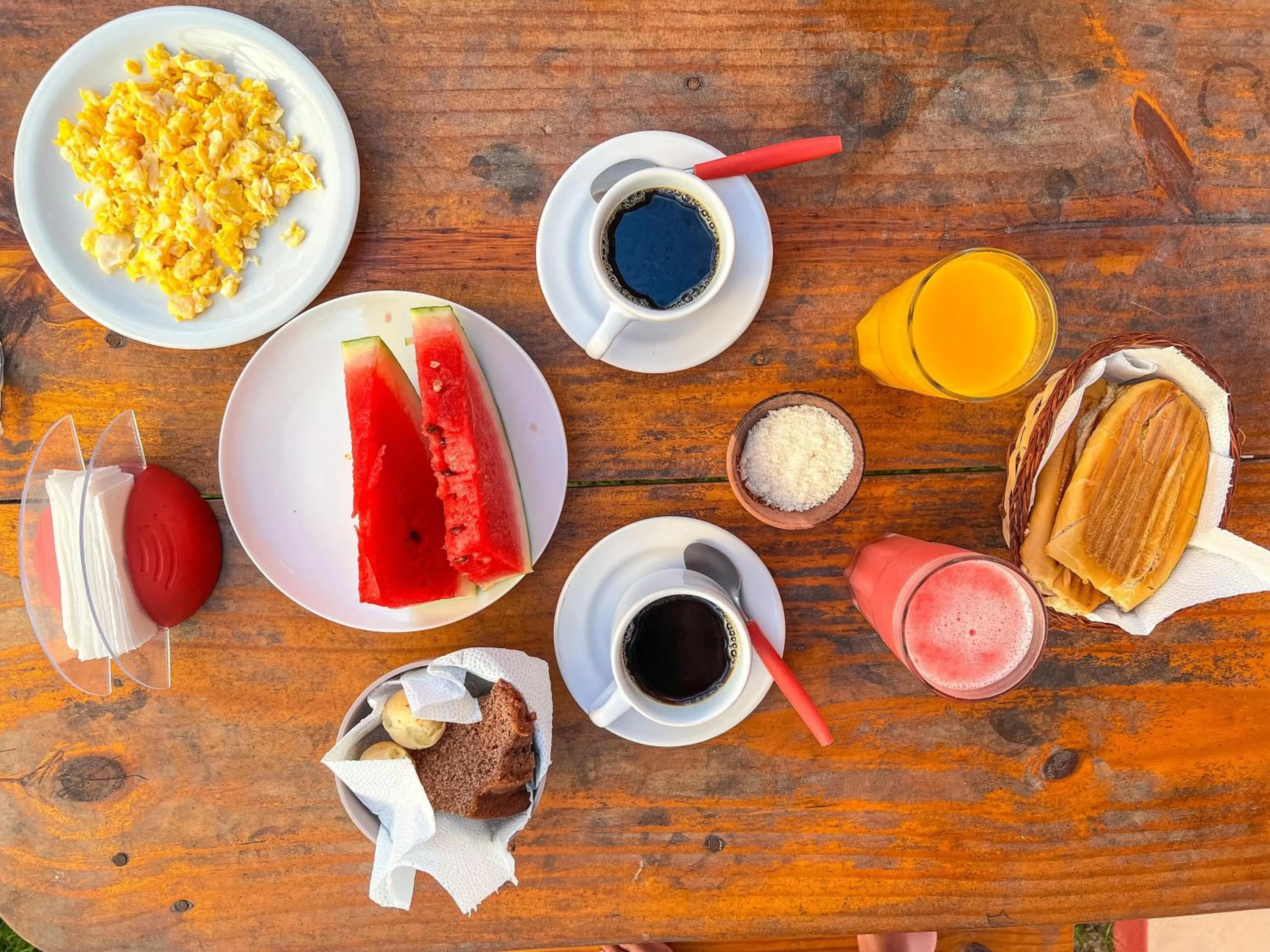 Continental breakfast in Pousada Aquarela