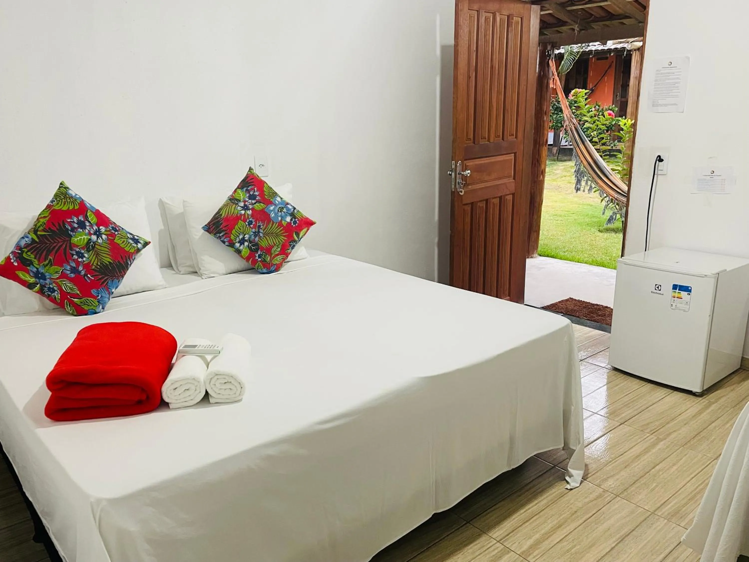 Bed in Pousada Aquarela