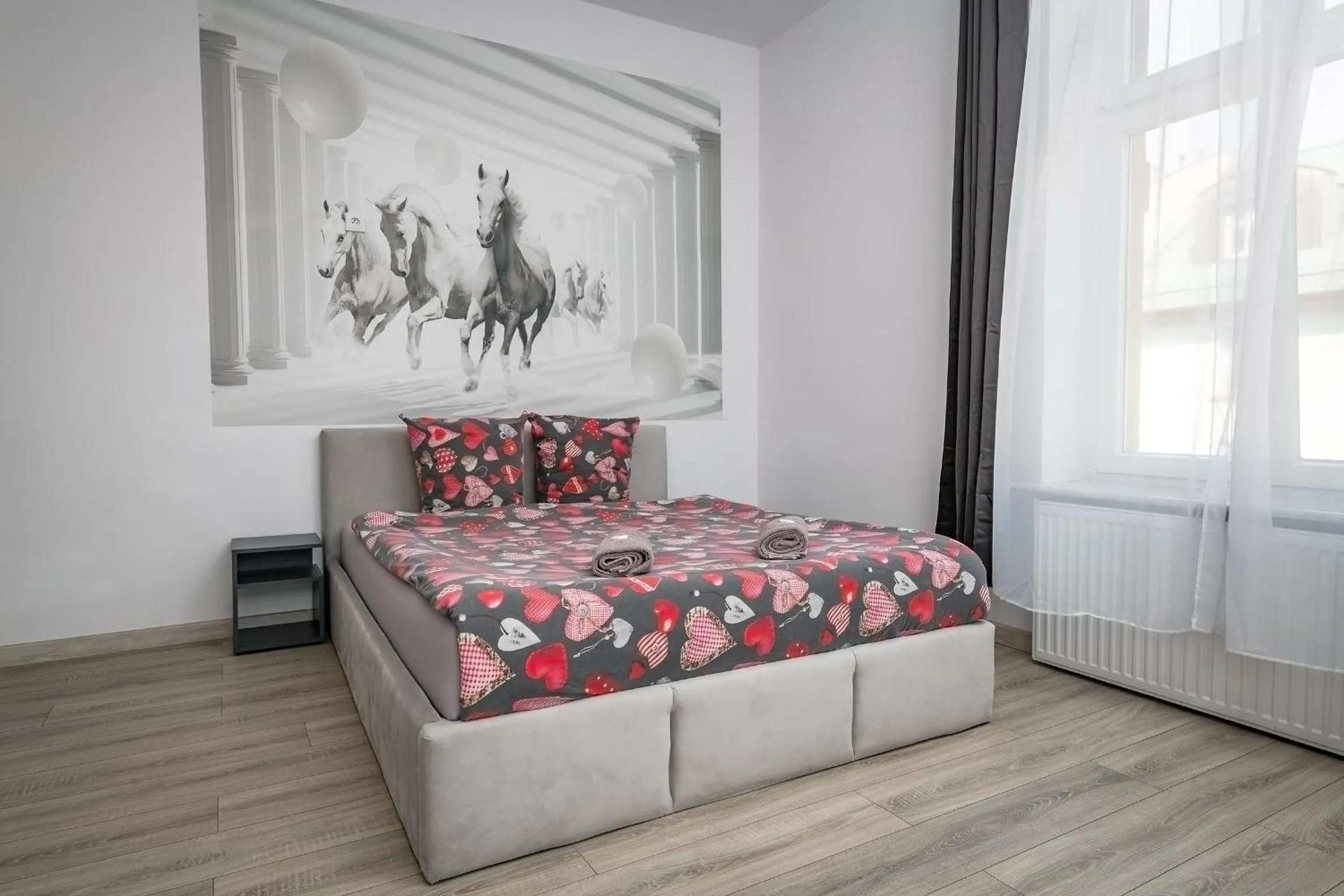 Bed in 70s Guest room