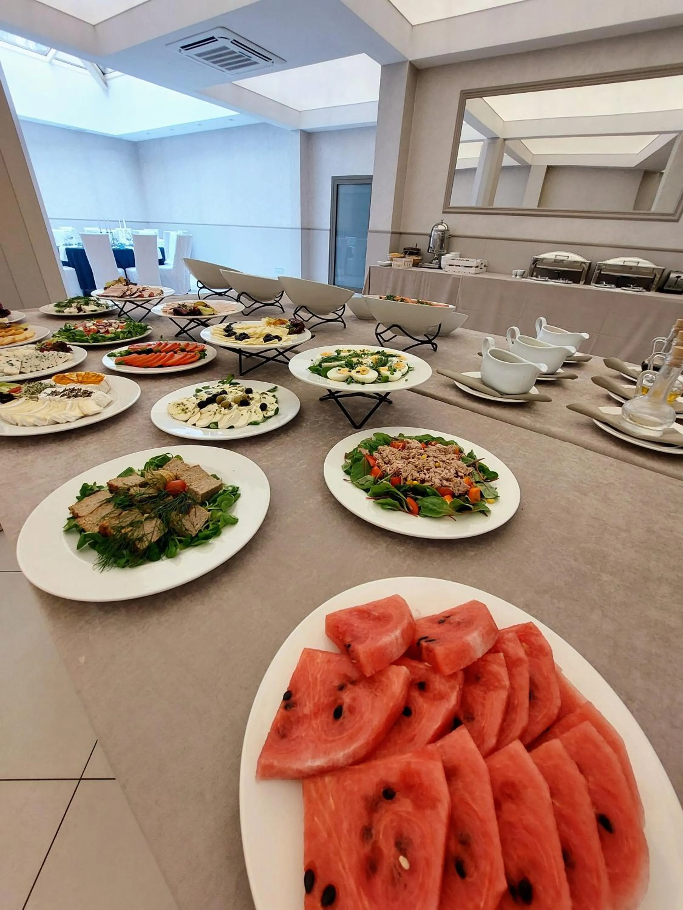 Food close-up in 70s Guest room