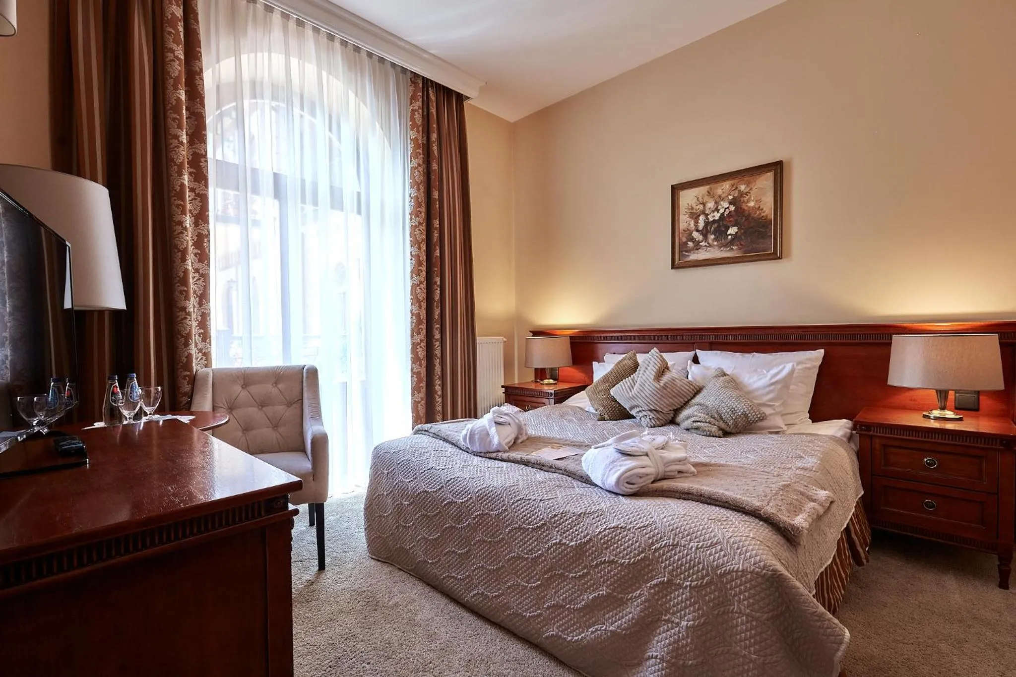 Bed in Grand Hotel Stamary