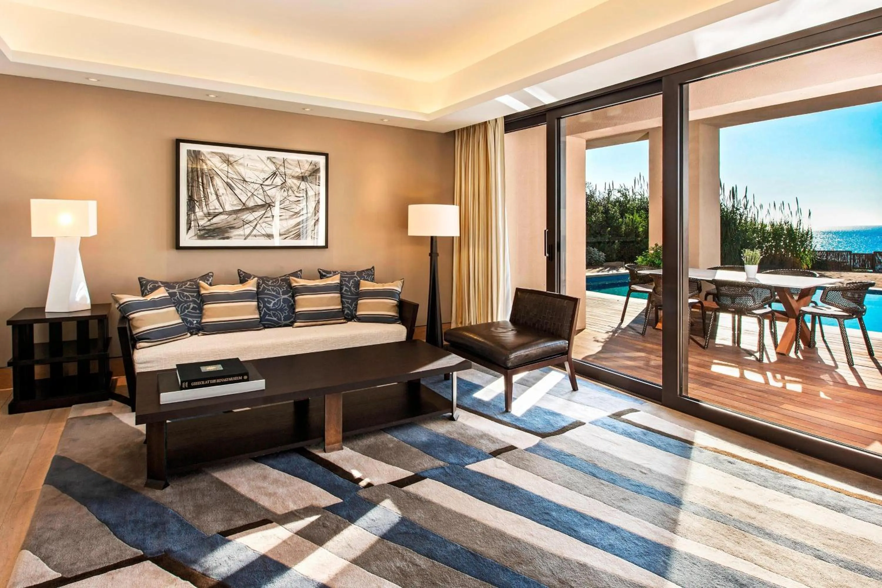 Living room in The Romanos, a Luxury Collection Resort, Costa Navarino
