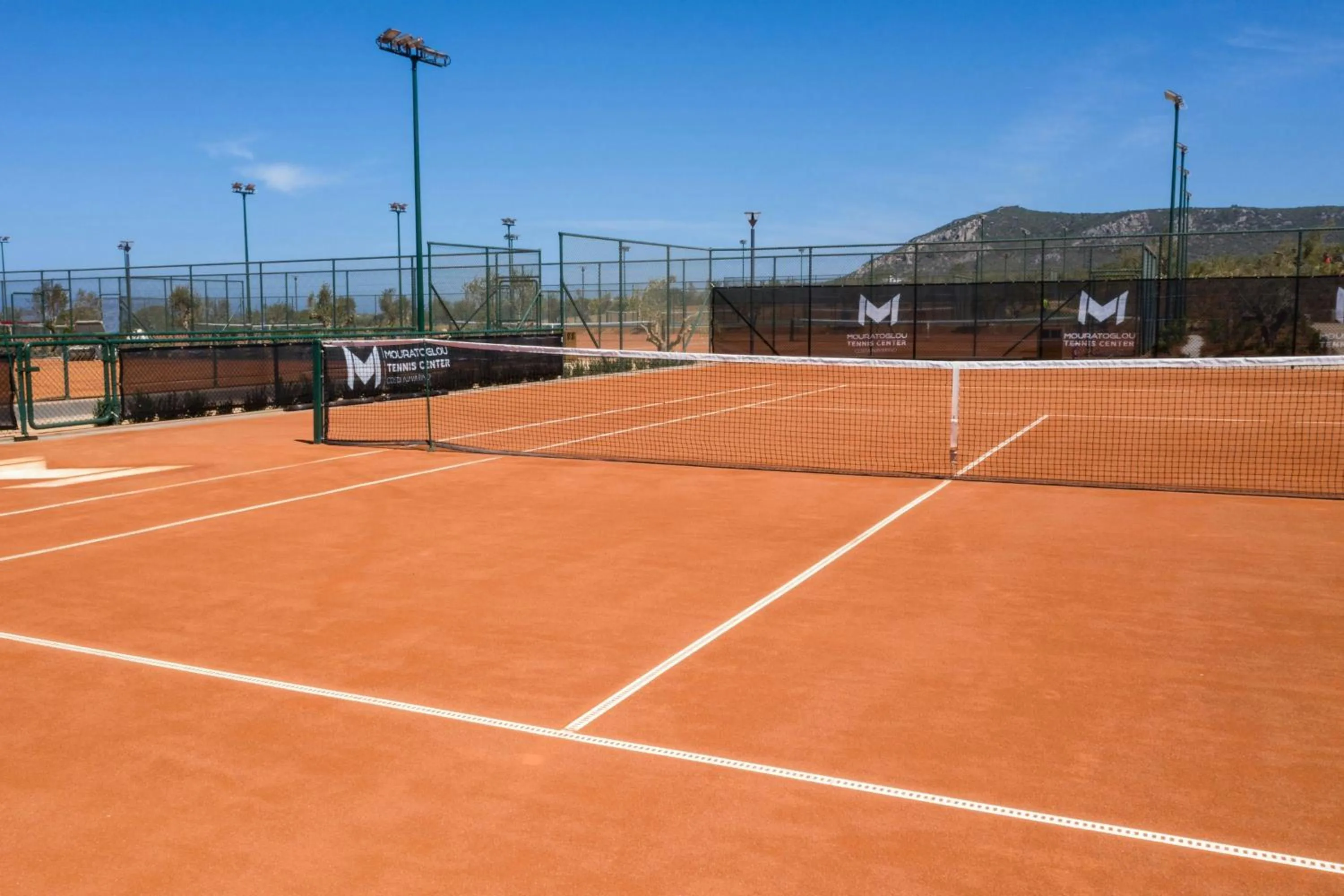 Tennis court in The Romanos, a Luxury Collection Resort, Costa Navarino