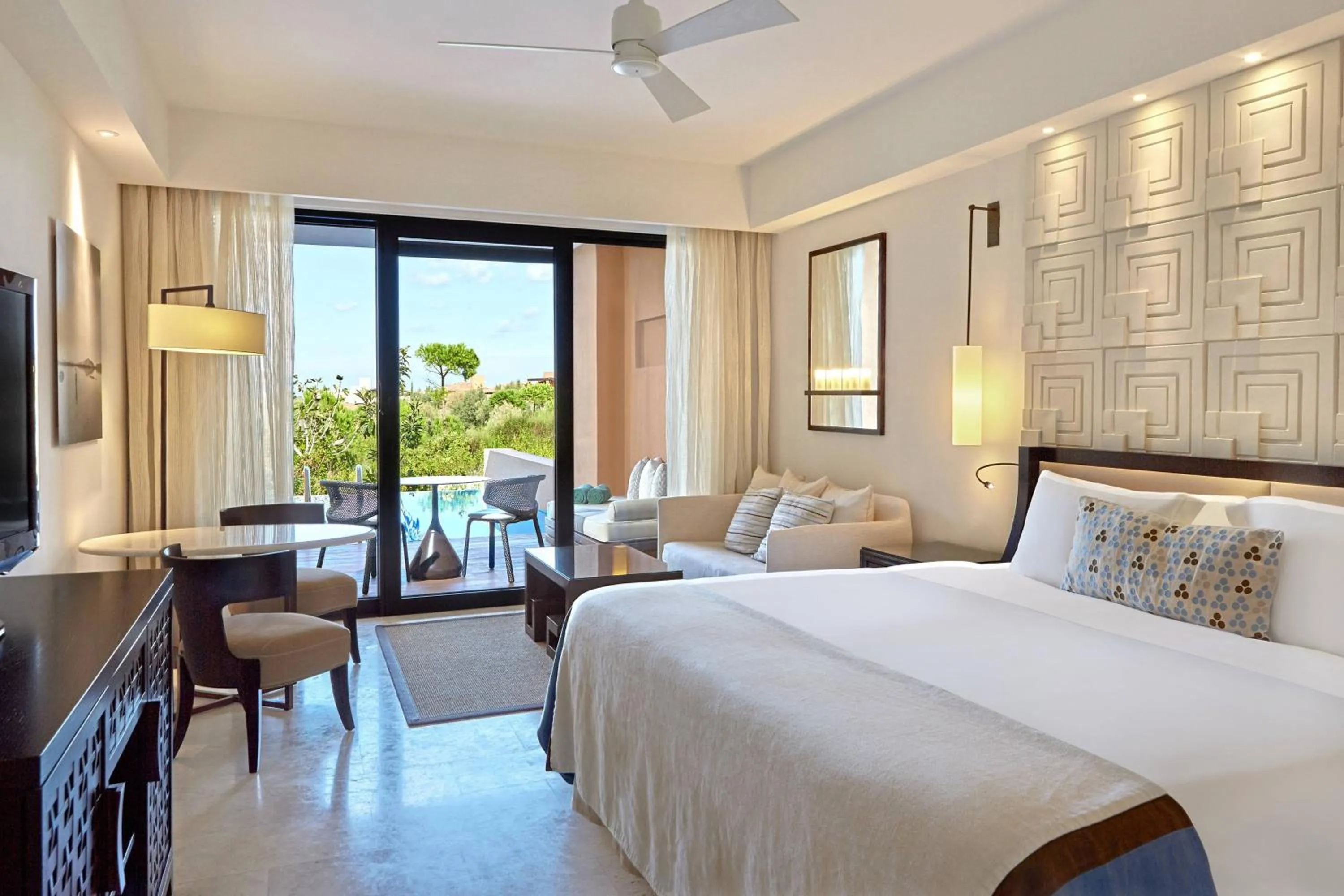 Photo of the whole room, Bed in The Romanos, a Luxury Collection Resort, Costa Navarino