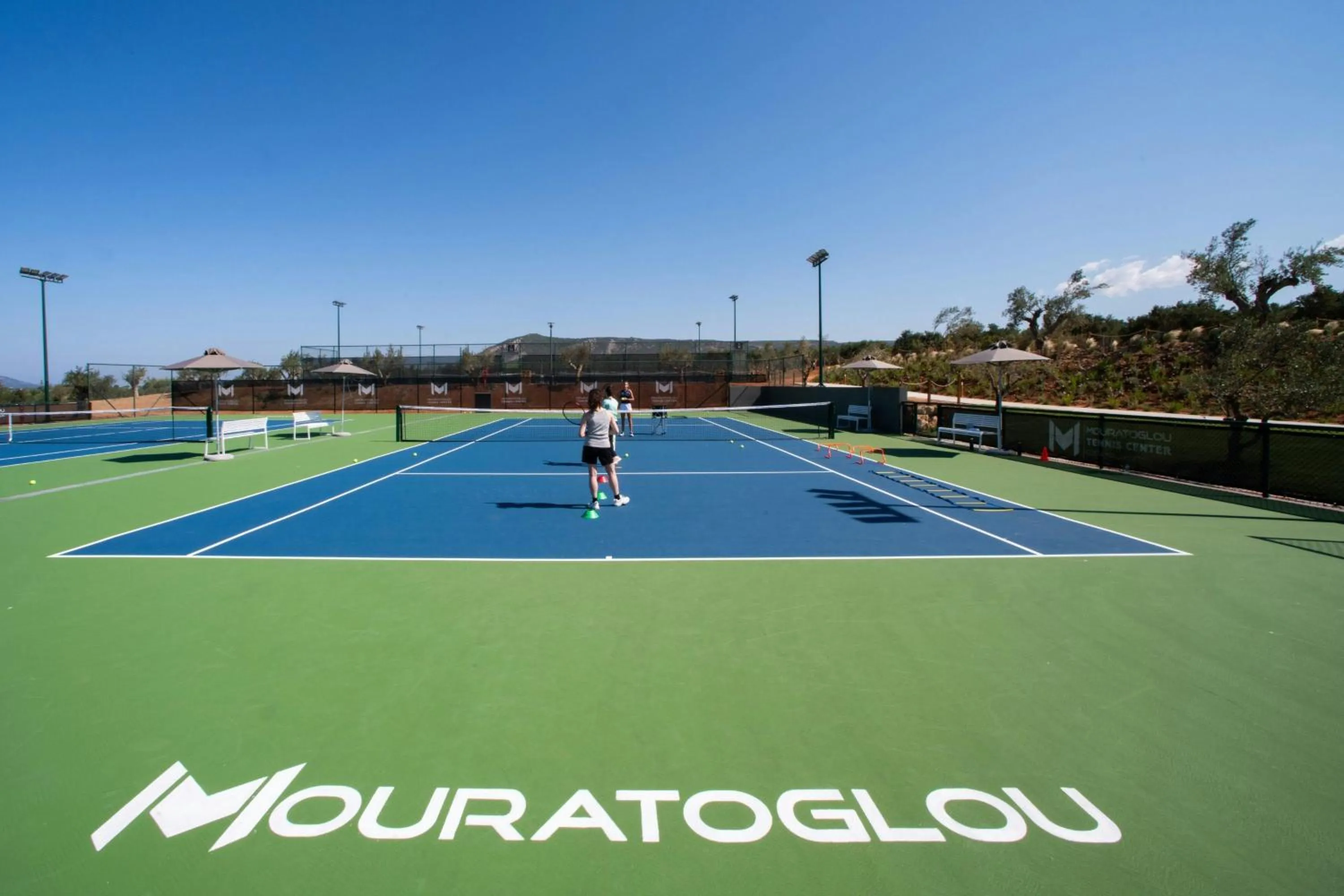 Tennis court in The Westin Resort, Costa Navarino